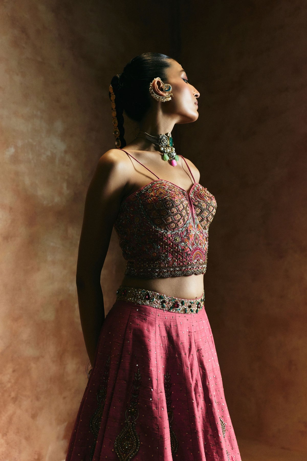 Carrot Zardozi Sindh Lehenga Set