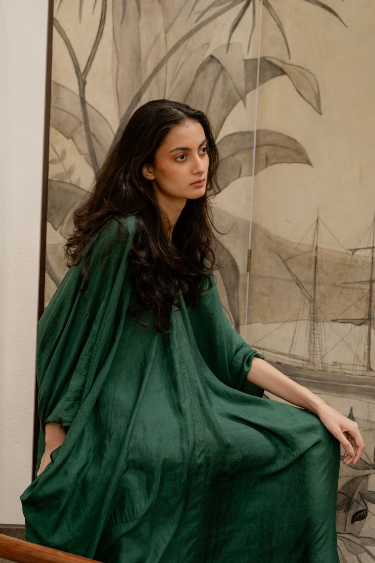Forest Green Pondy Kaftan