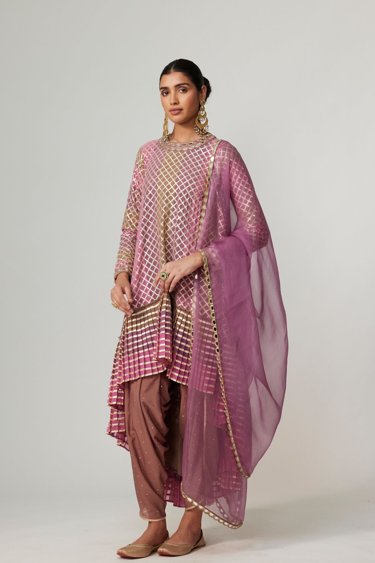 Mud Mauve Multicolor Kurta Set