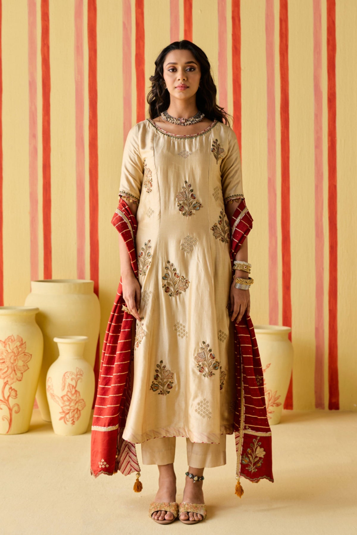 Anika Tussar Kurta Set