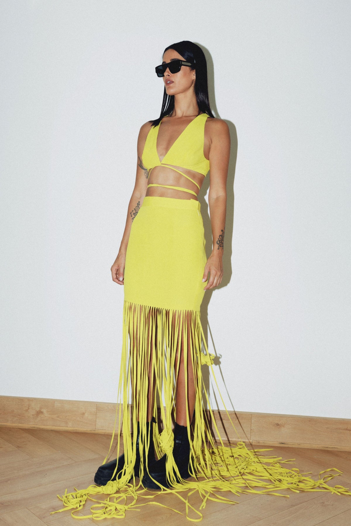 Lexus Bustier &amp; Fringe Skirt