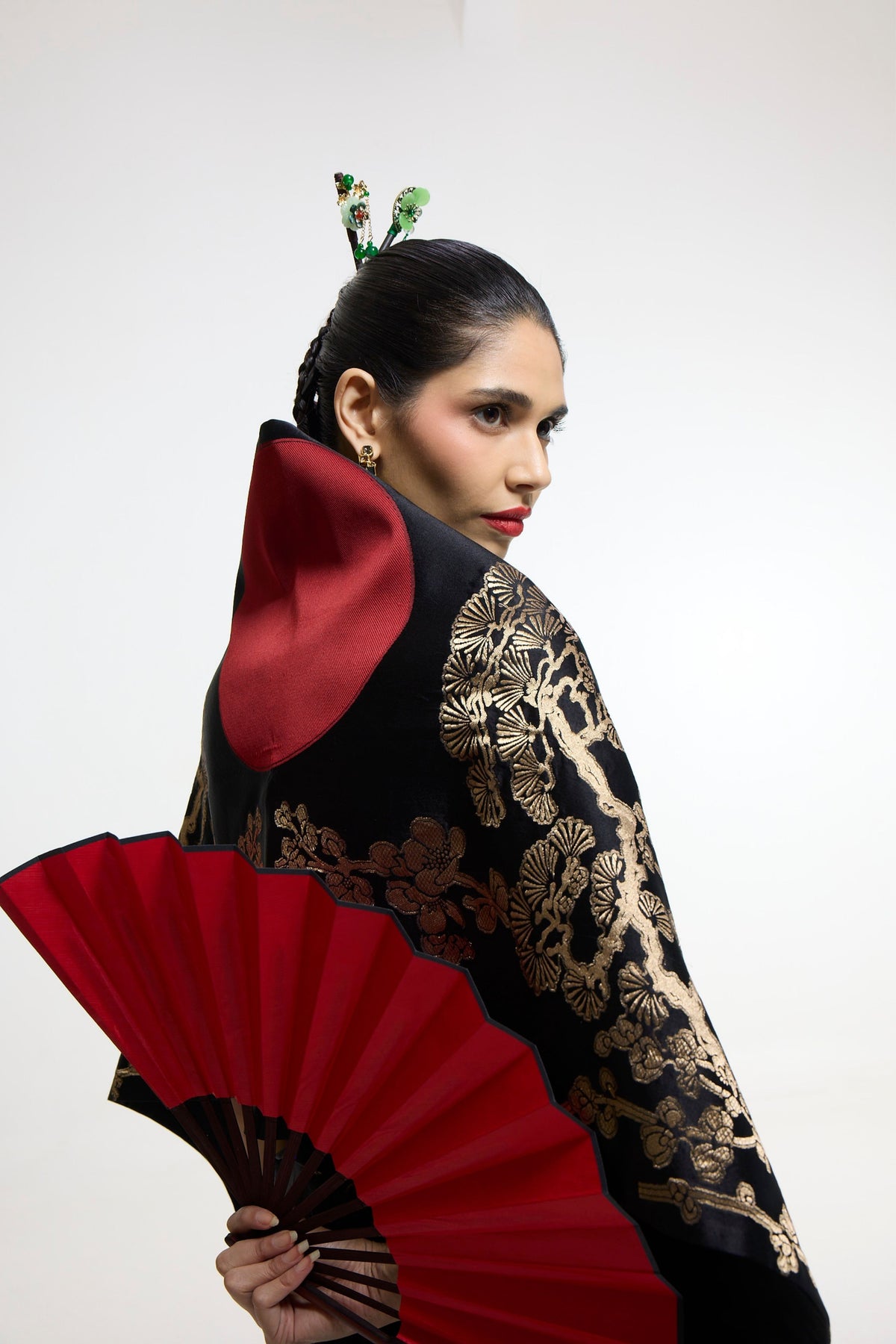 Handwoven Onyx Silk Shawl