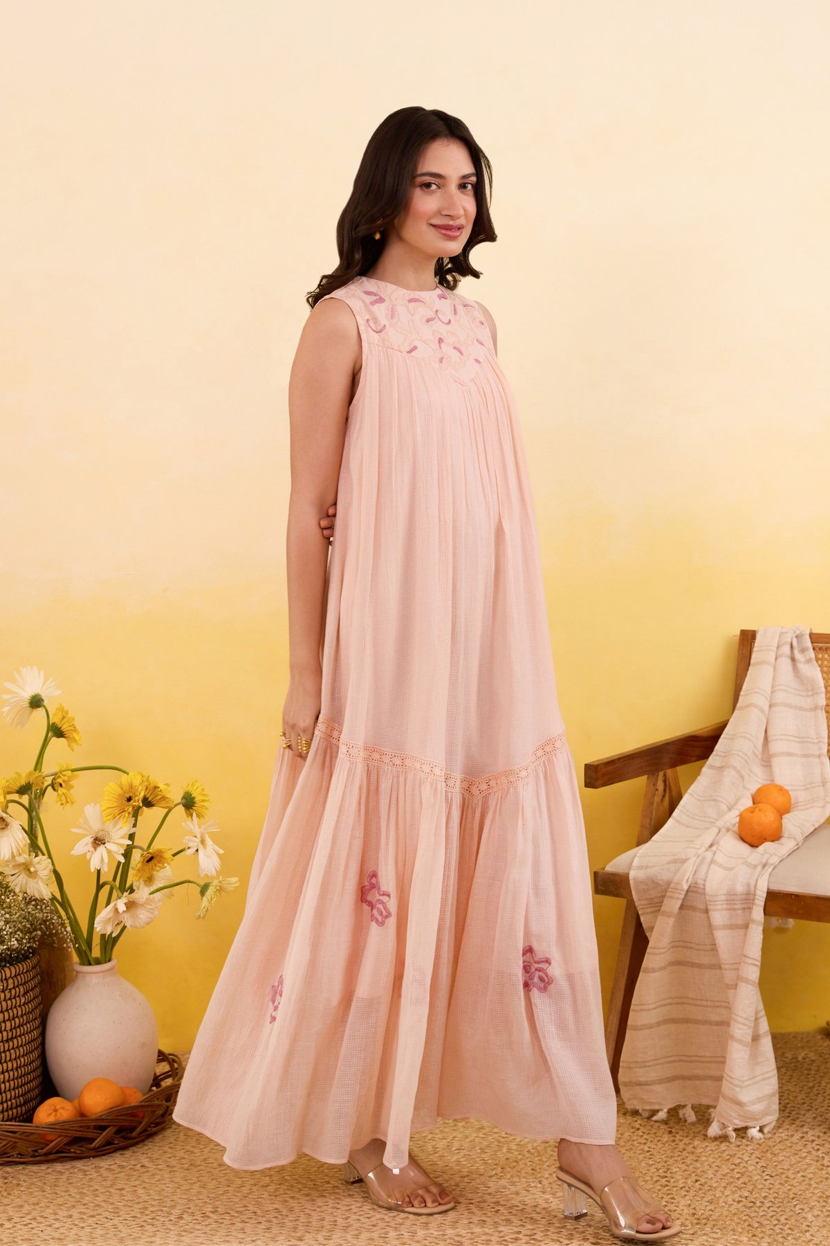 Apricot Bloom Dress