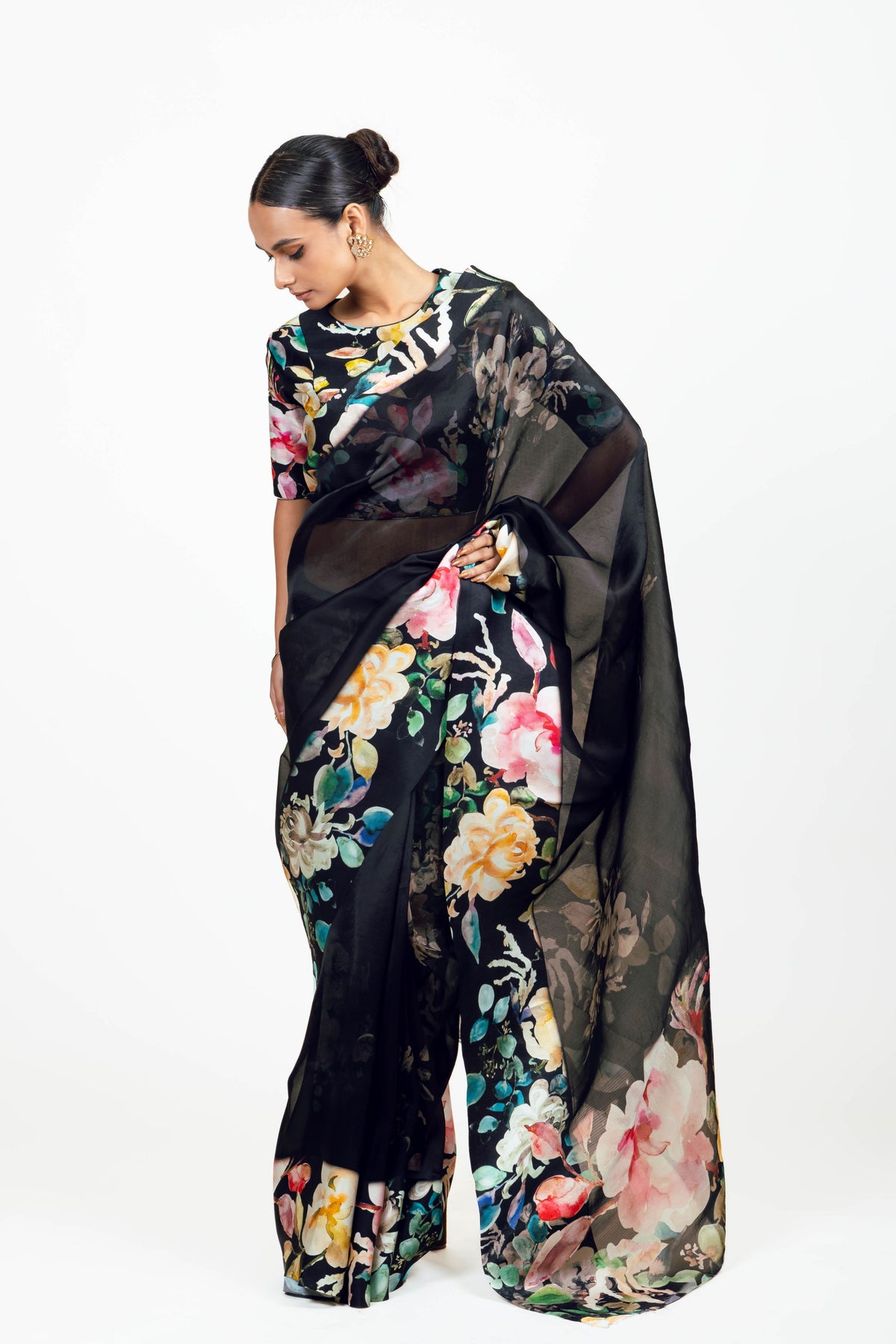 Julie Black Organza Saree