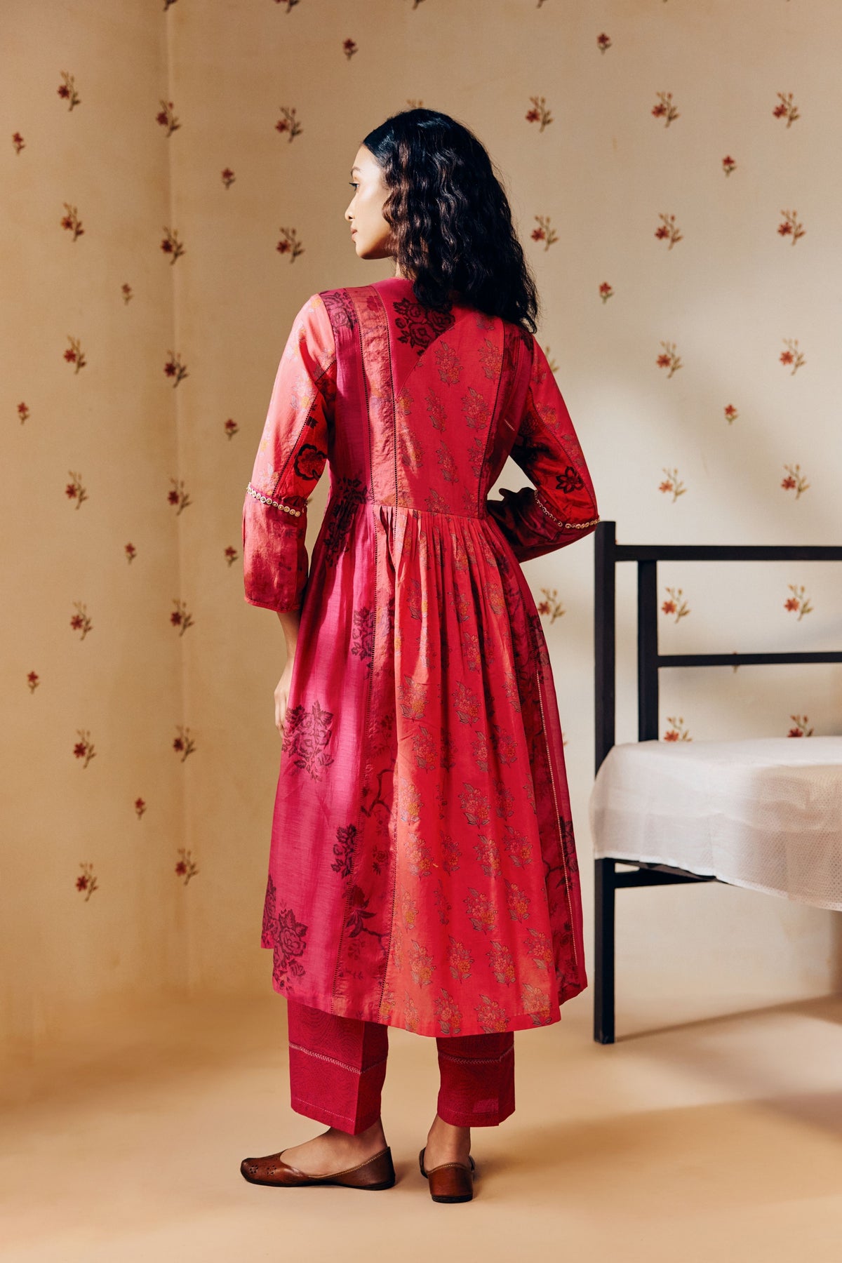 Rose Pink Printed Kurta Set