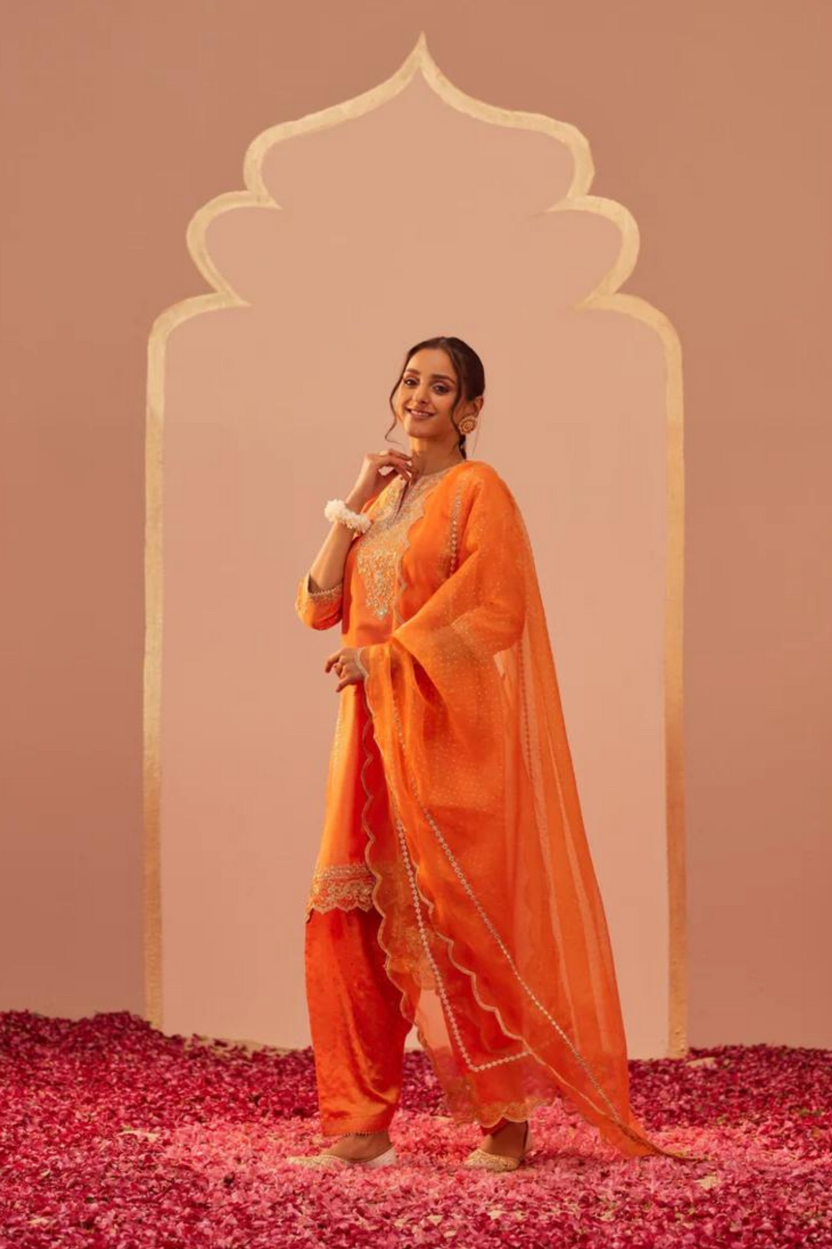 Aaima Orange Kurta Set