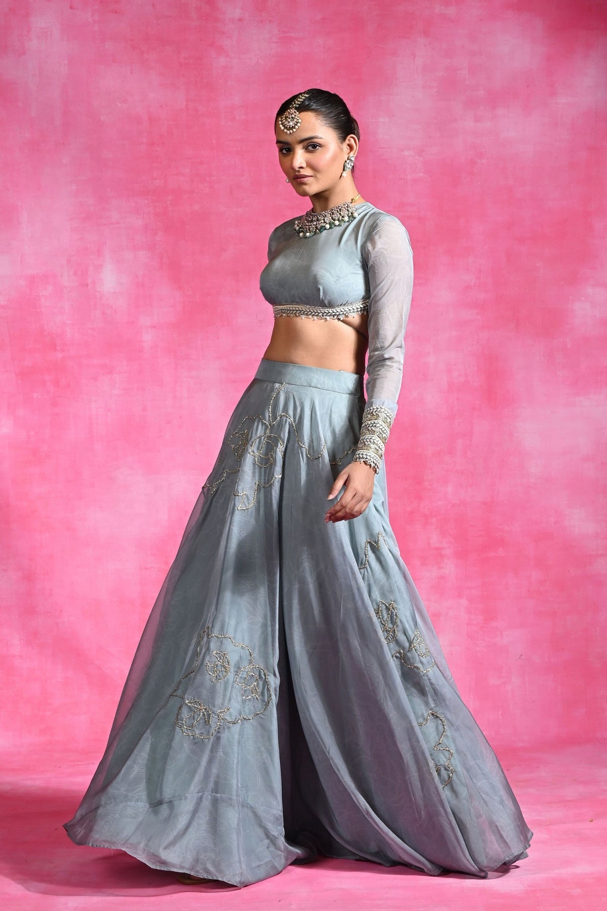 Icy Garnet Set Lehenga
