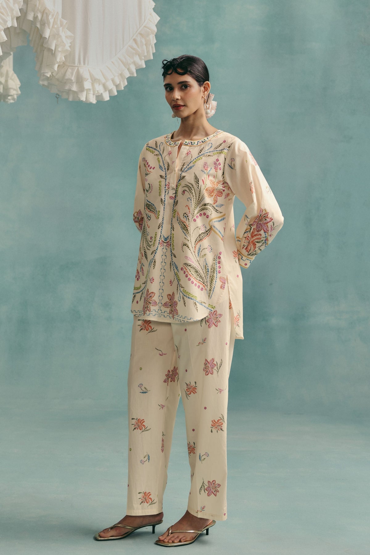 Hibiscus Ecru Co-ord Set