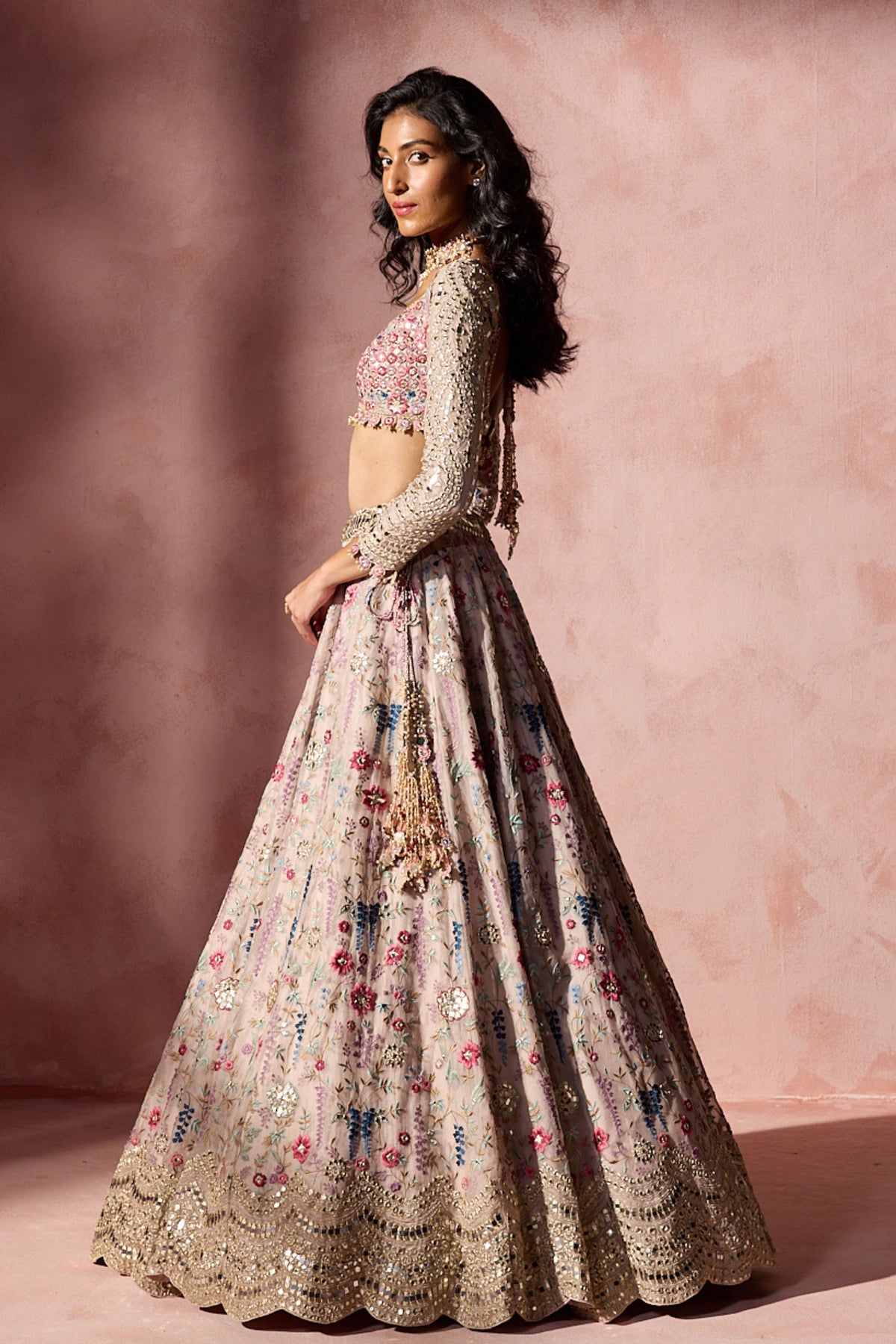 Dusty Pink Lehenga Set