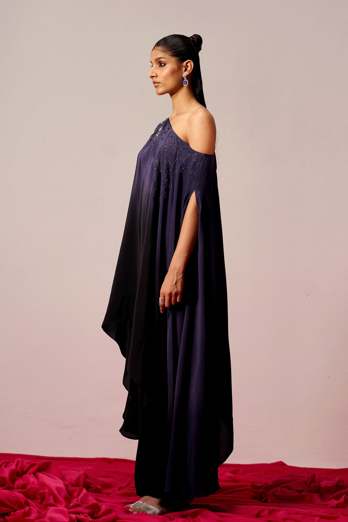 One Shoulder Kaftan Set