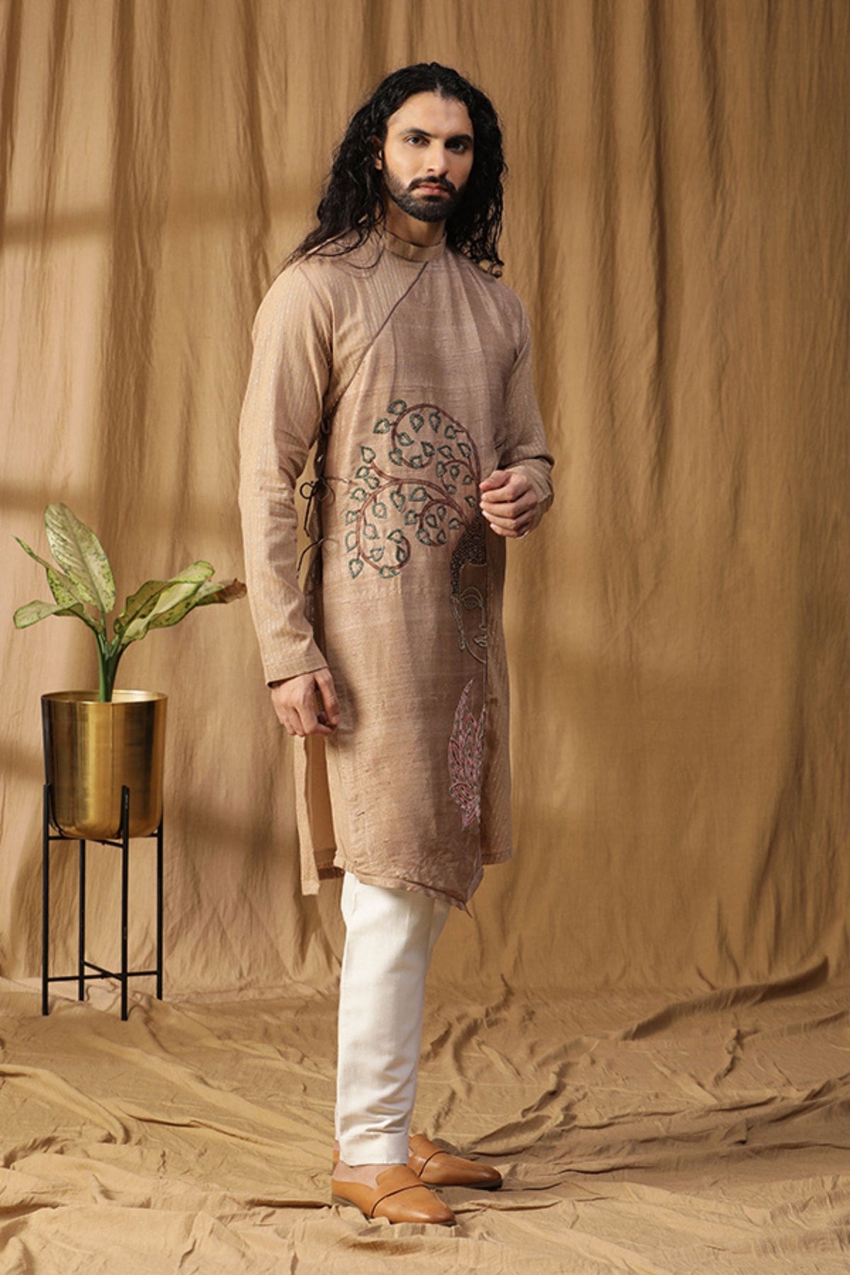 Buddha Embroidered Kurta Set