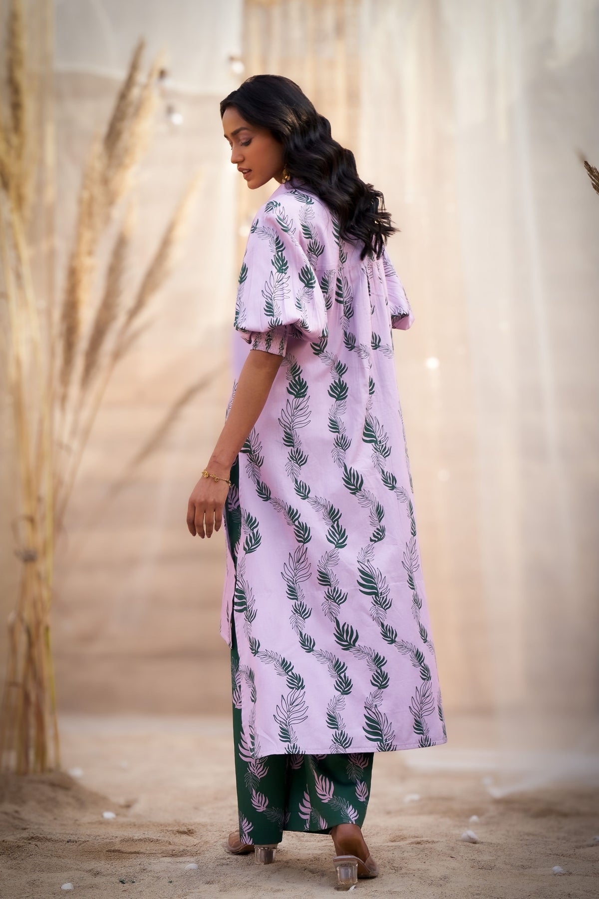 Reveria Leaf  Printed Kurta Set