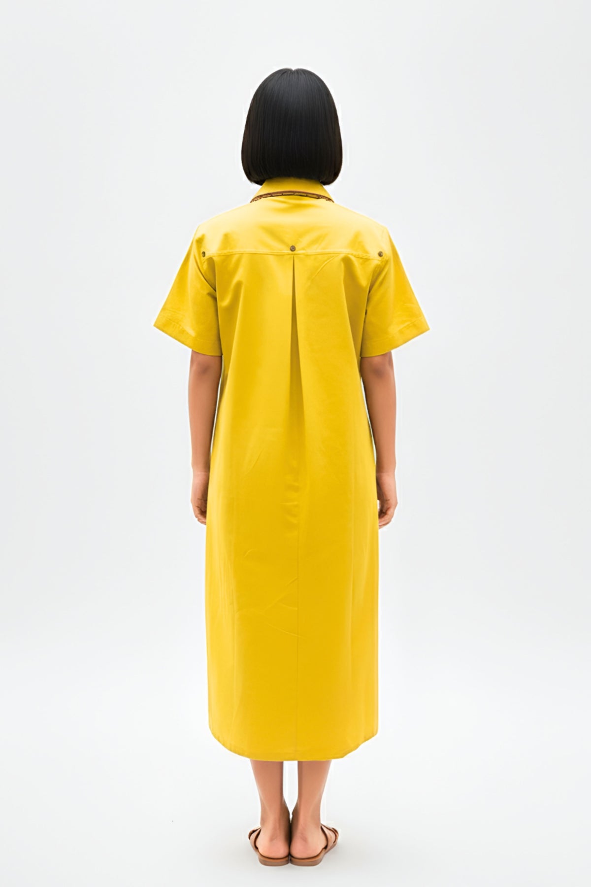 Mango Yellow Tuscan Shirt Dress