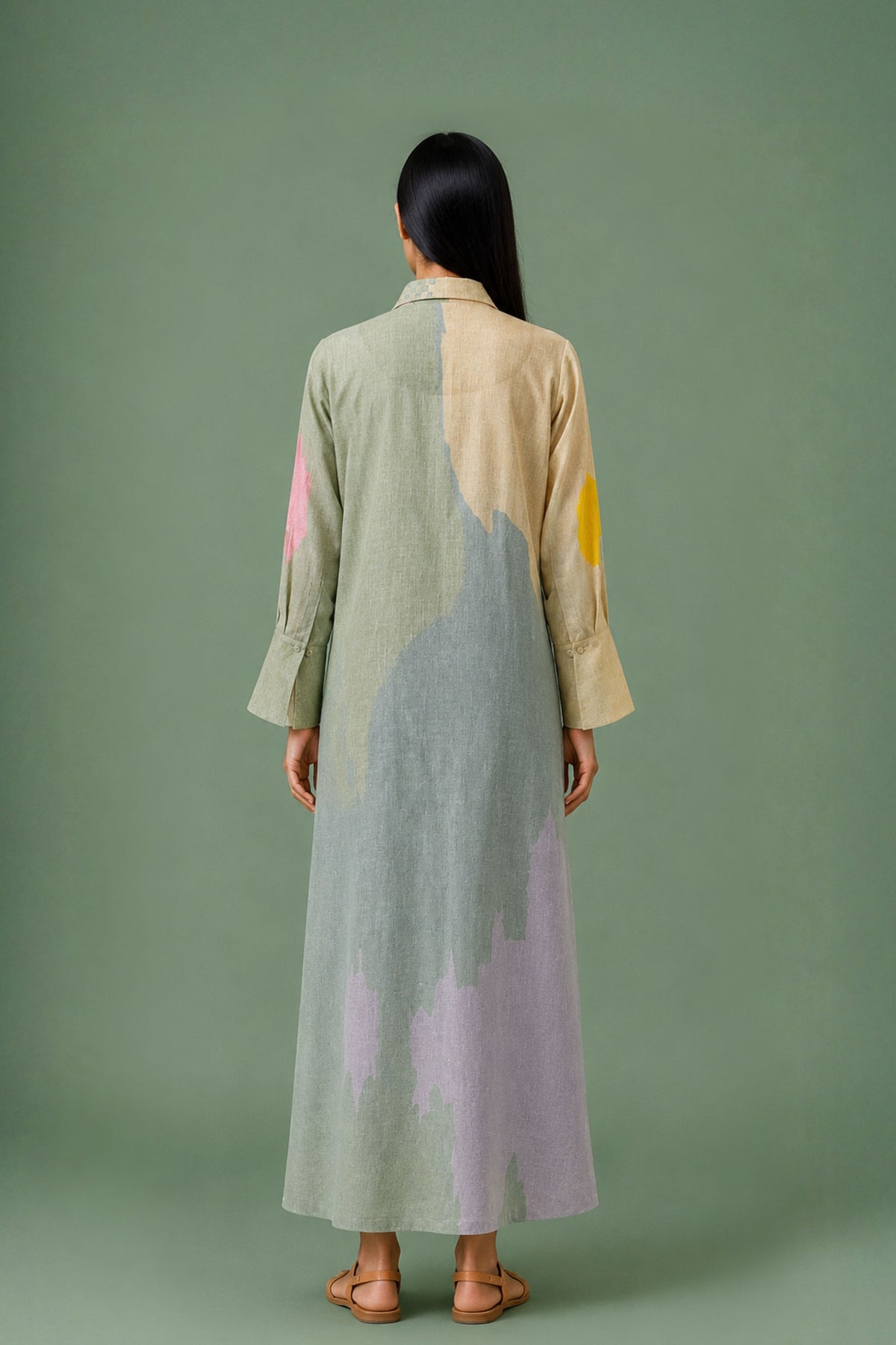 Ikat Cutwork Flow Dress