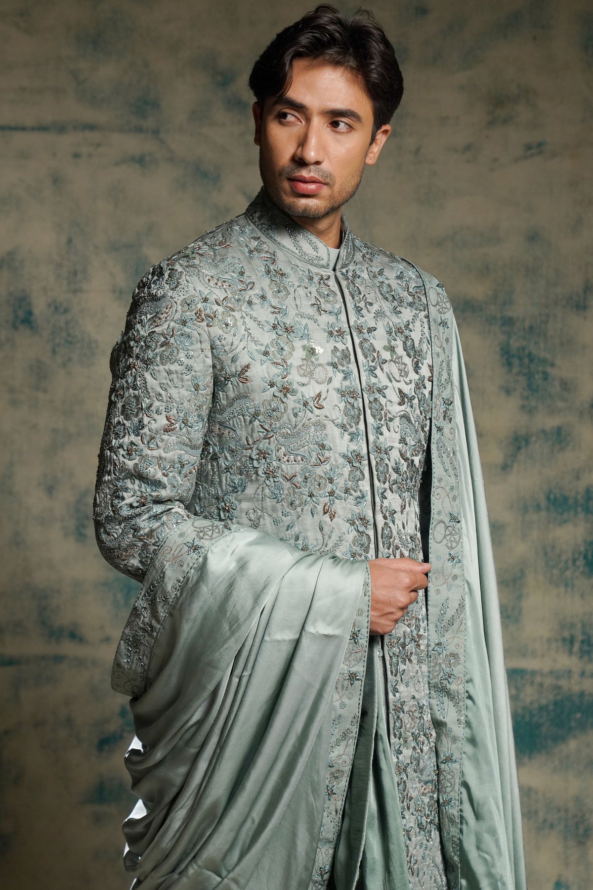 Chateau Gray Sherwani Set