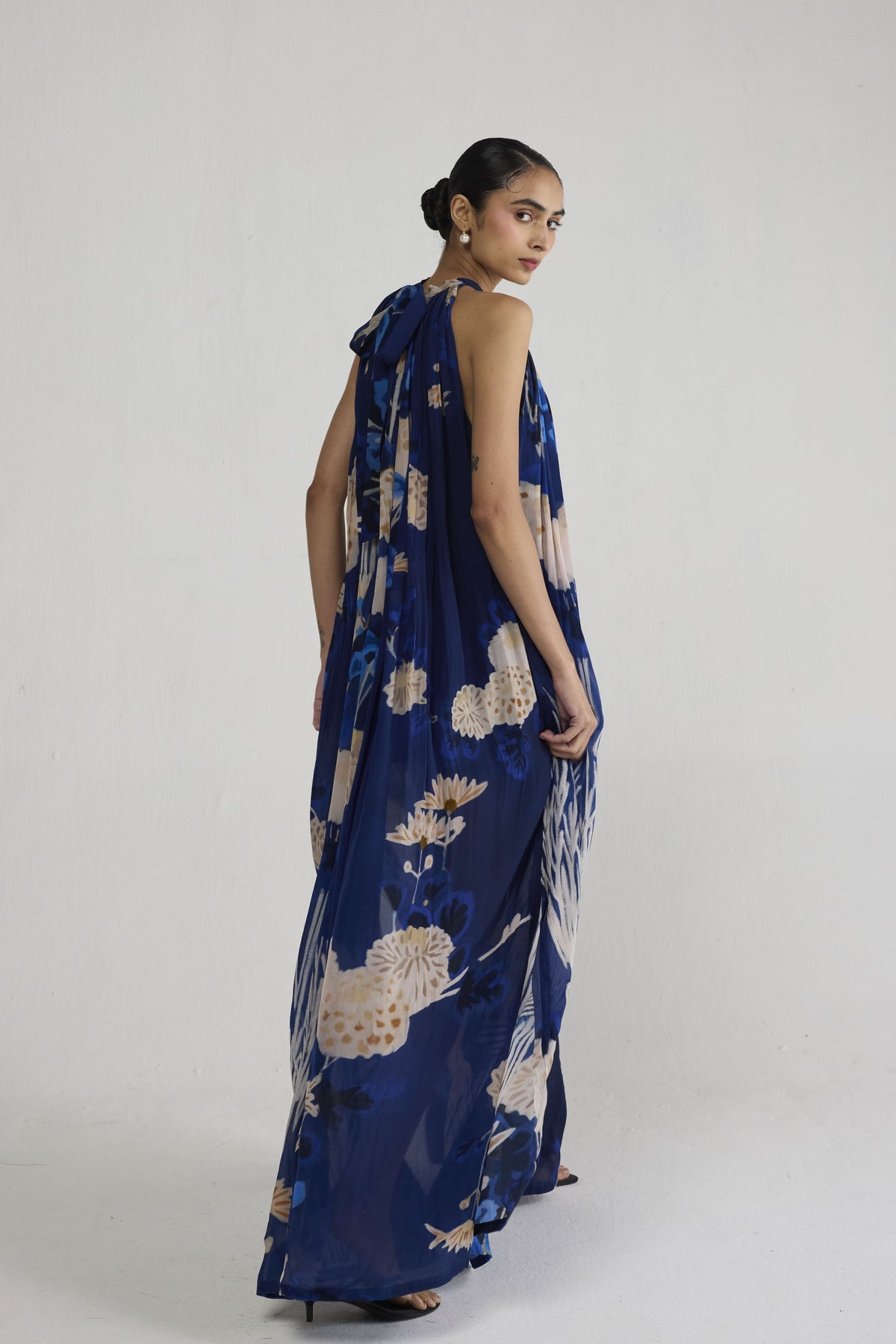 Ren Halterneck Crepe Dress