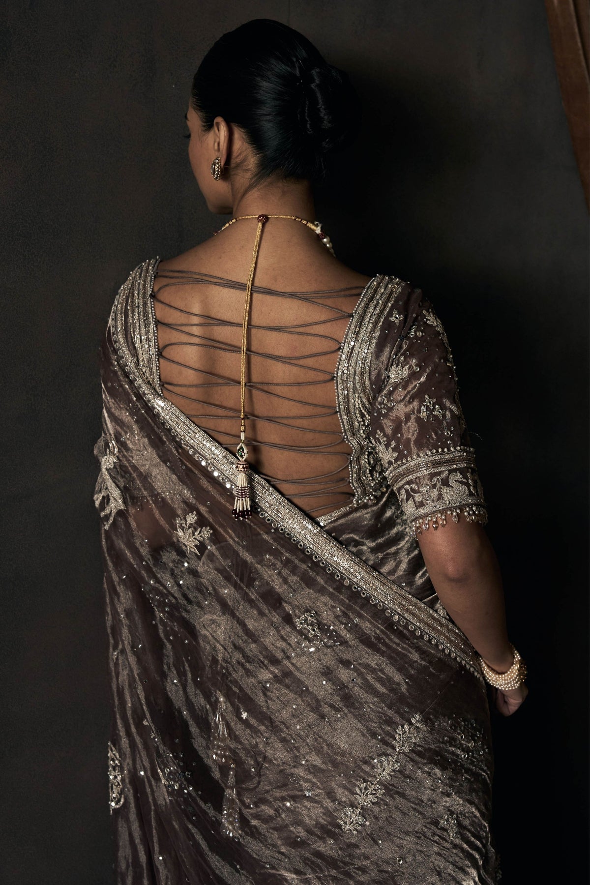 Masai Landscape Tissue Saree Set