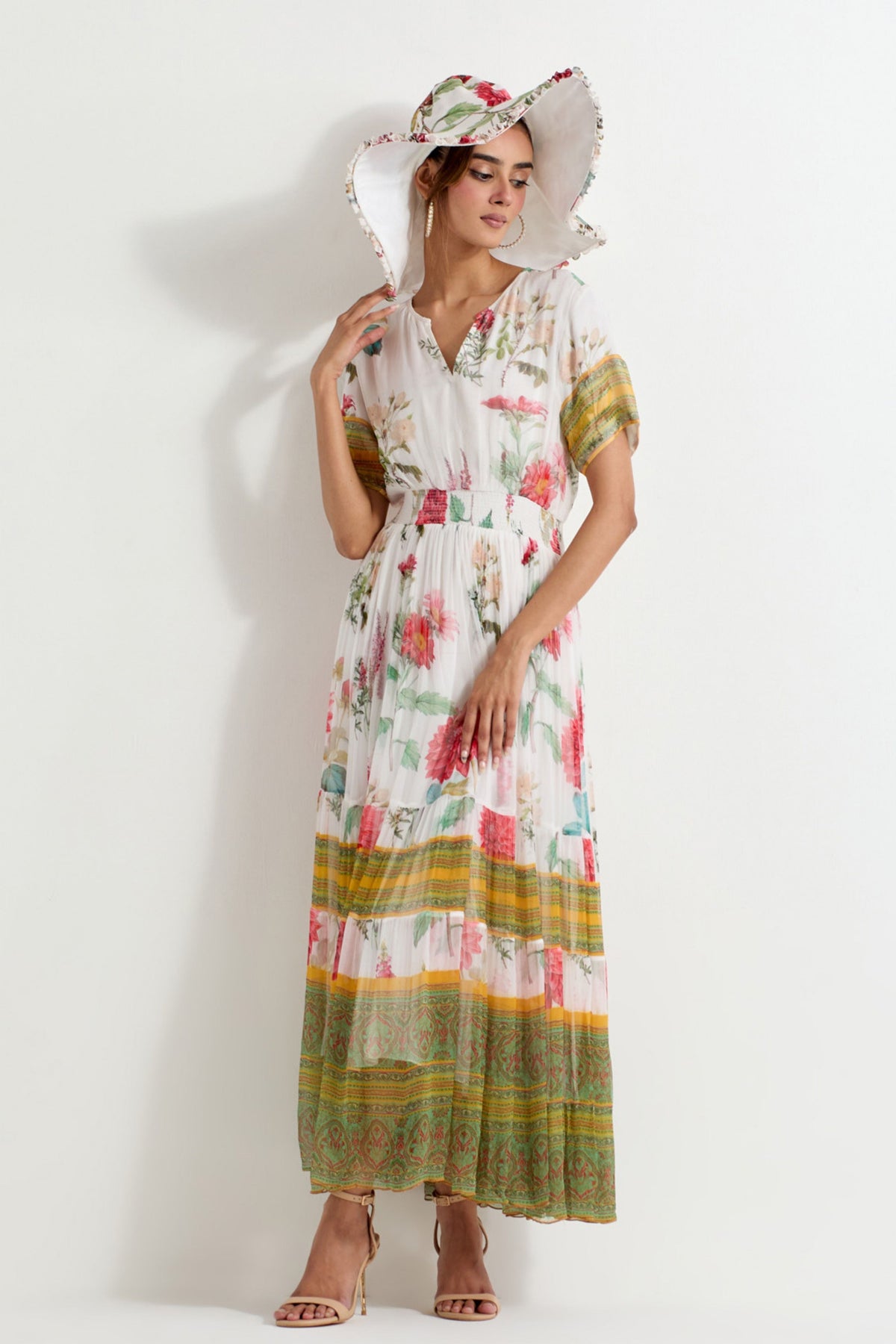 Daisy Printed Chiffon Dress