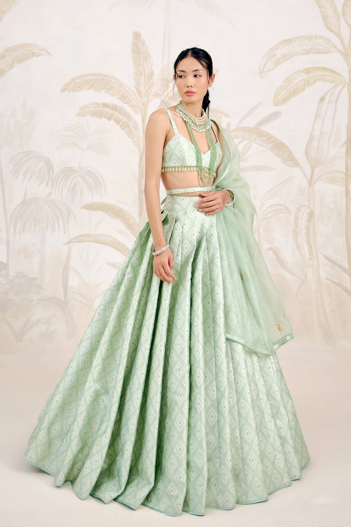 Secrest Green Lehenga Set