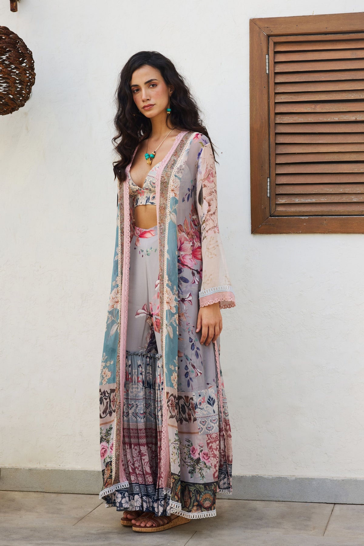 Ira Printed Cape Set