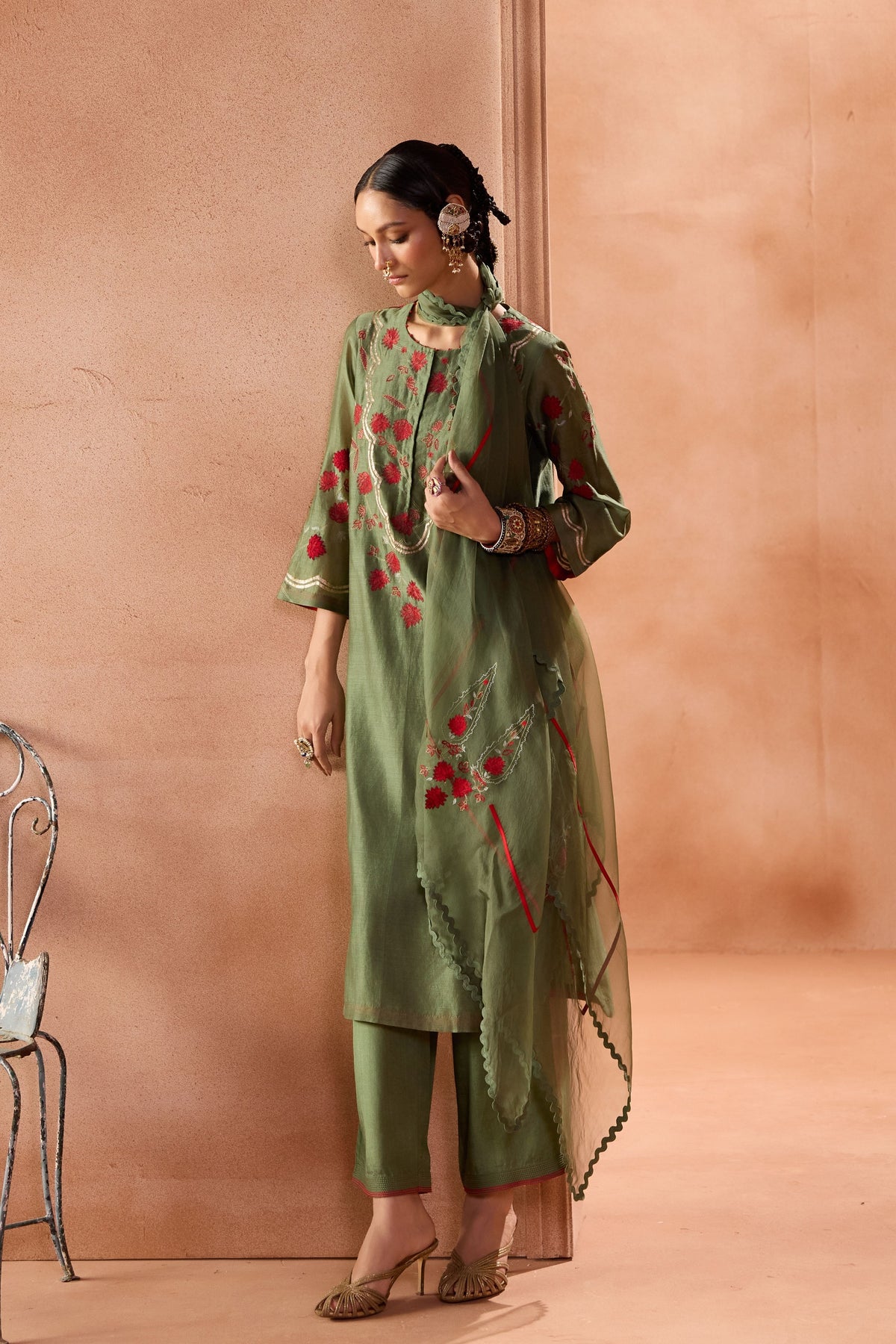 Green Kurta Set