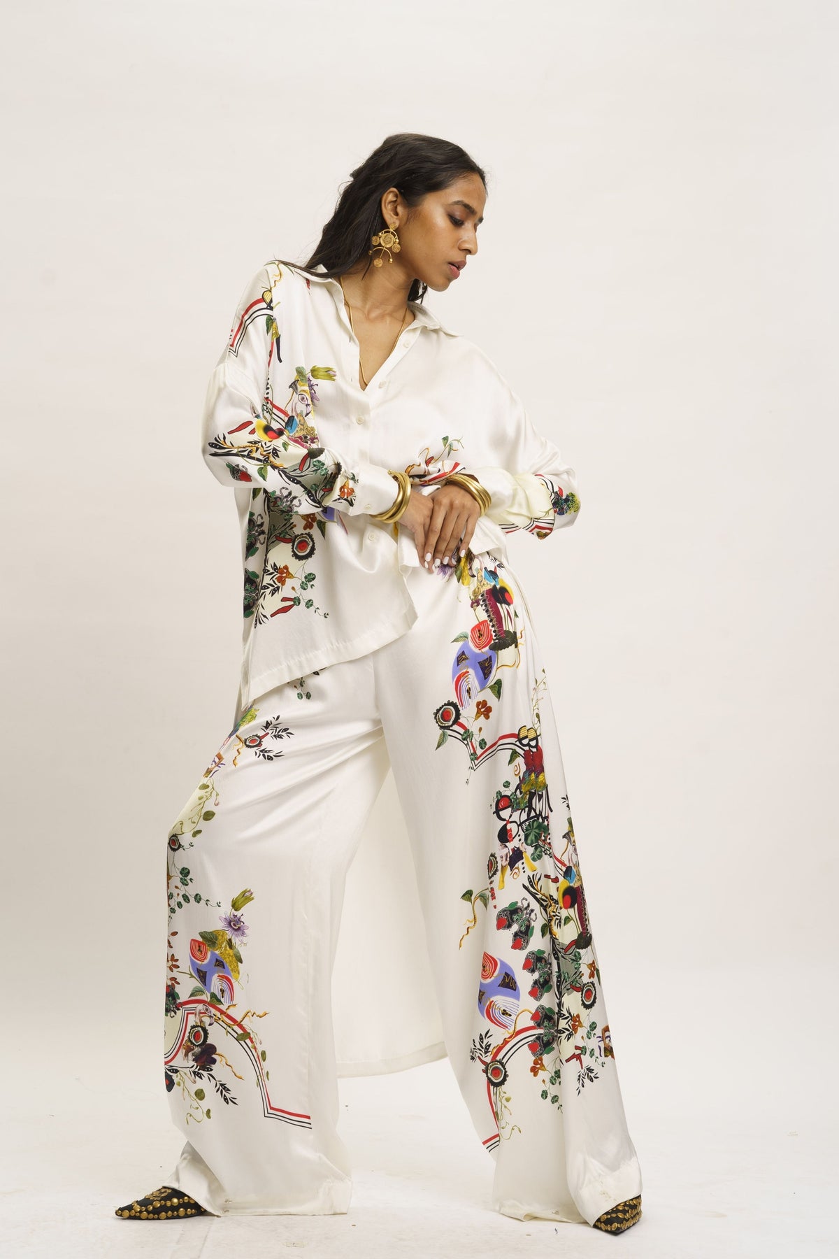 White Shirt and Pant Set