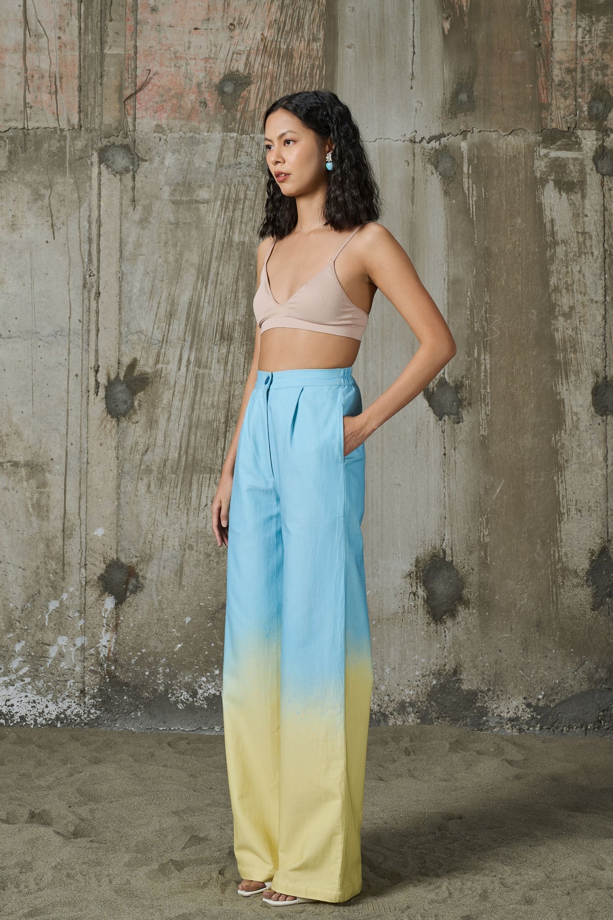 Soft Horizon Straight Trousers