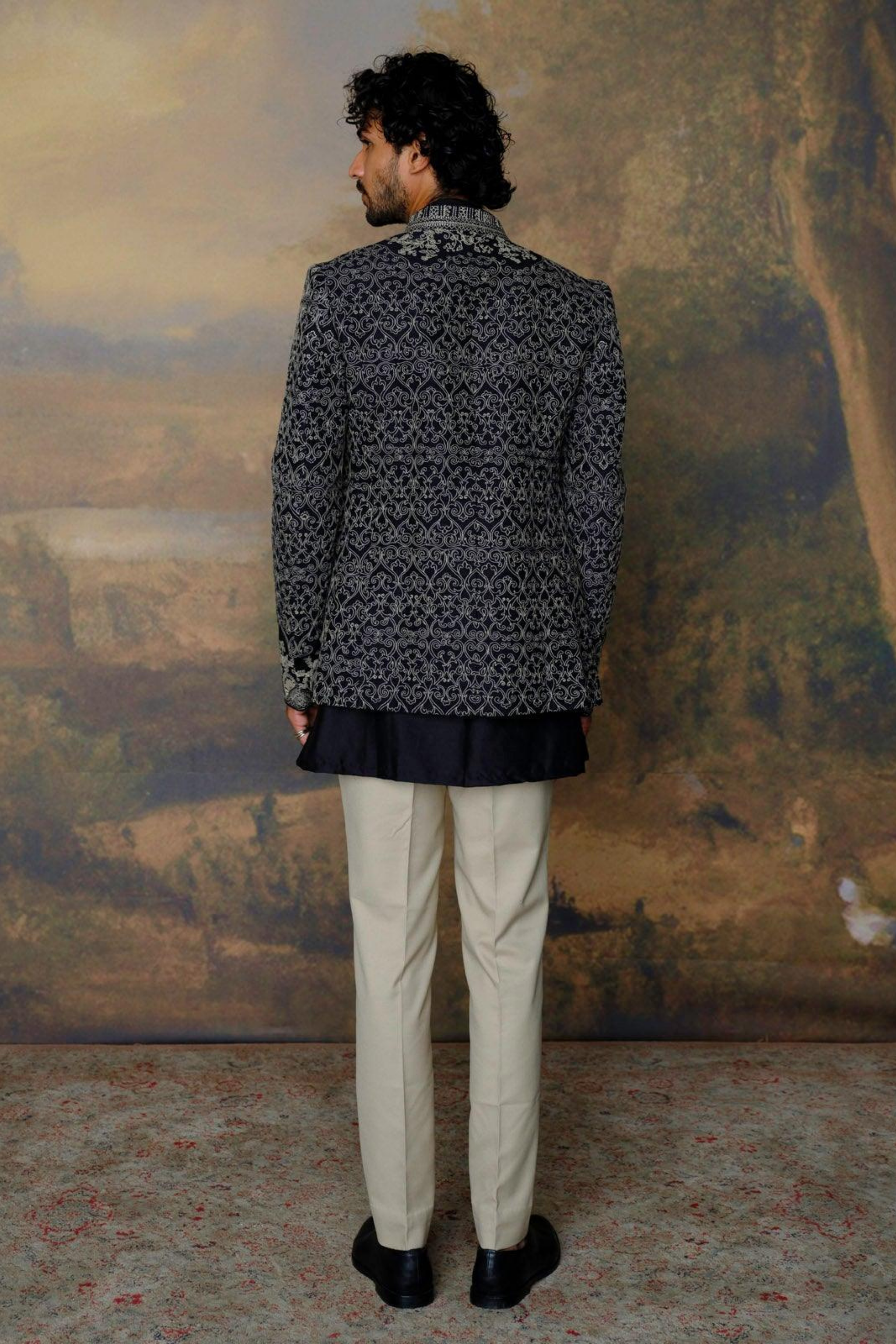 Jayanti Reddy Menswear - Short Open Jacket Set - Elahe