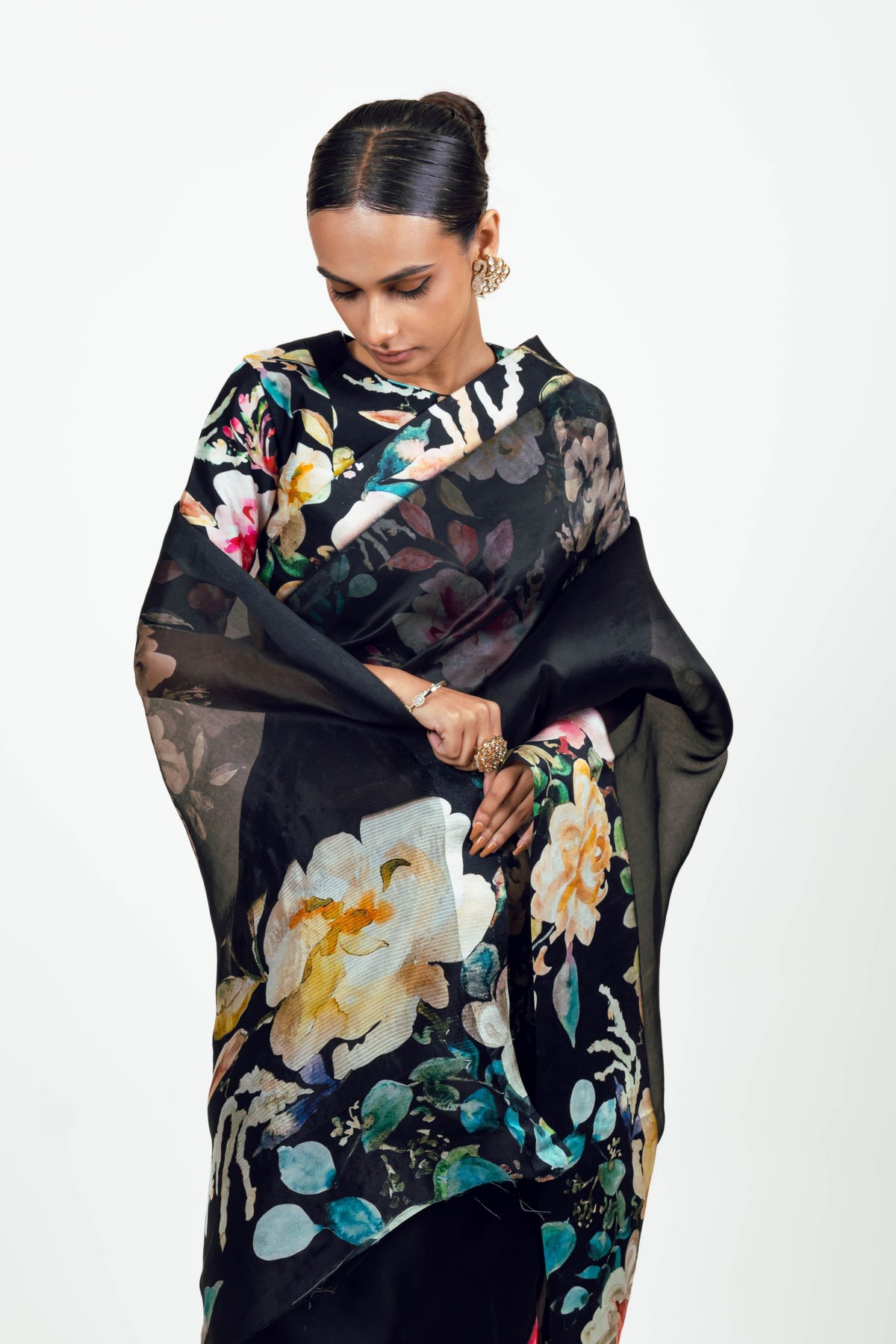 Julie Black Organza Saree