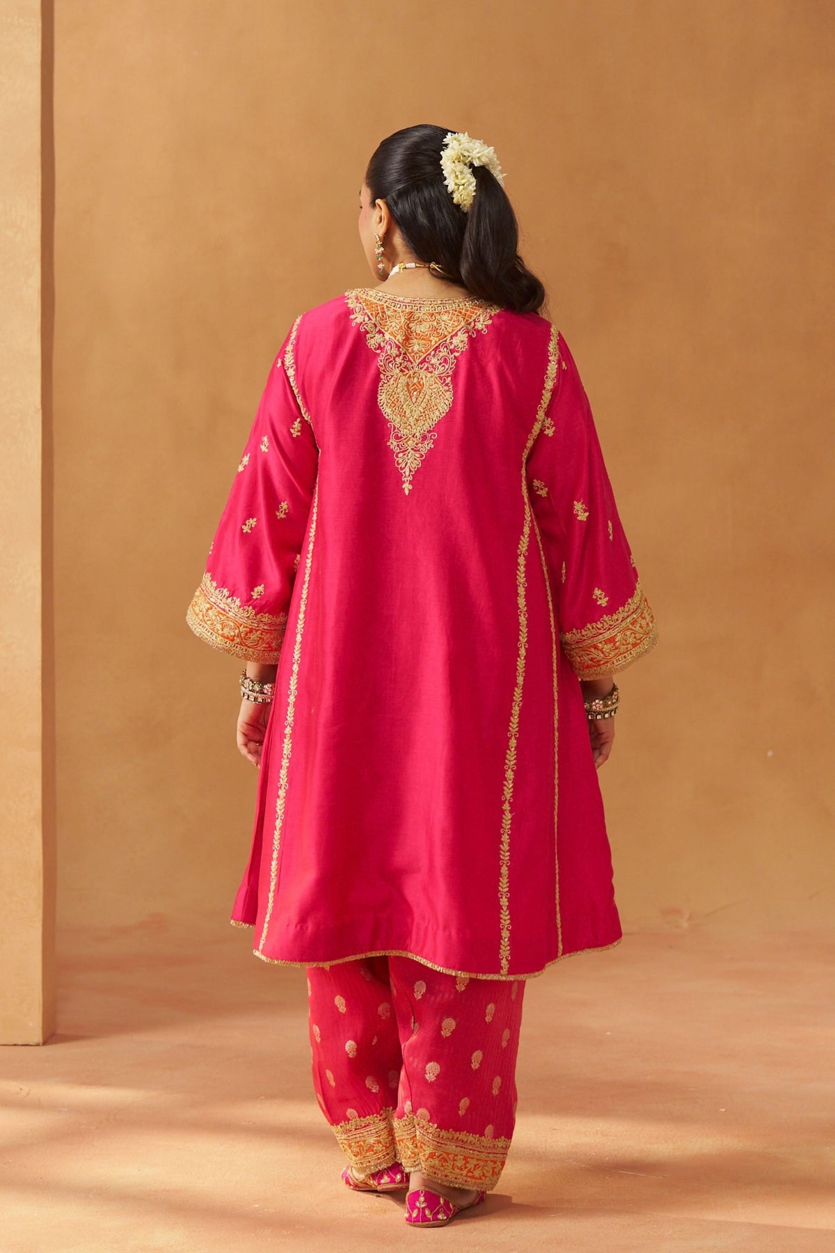 Mahgul Hot Pink Kalidar Chauga Set