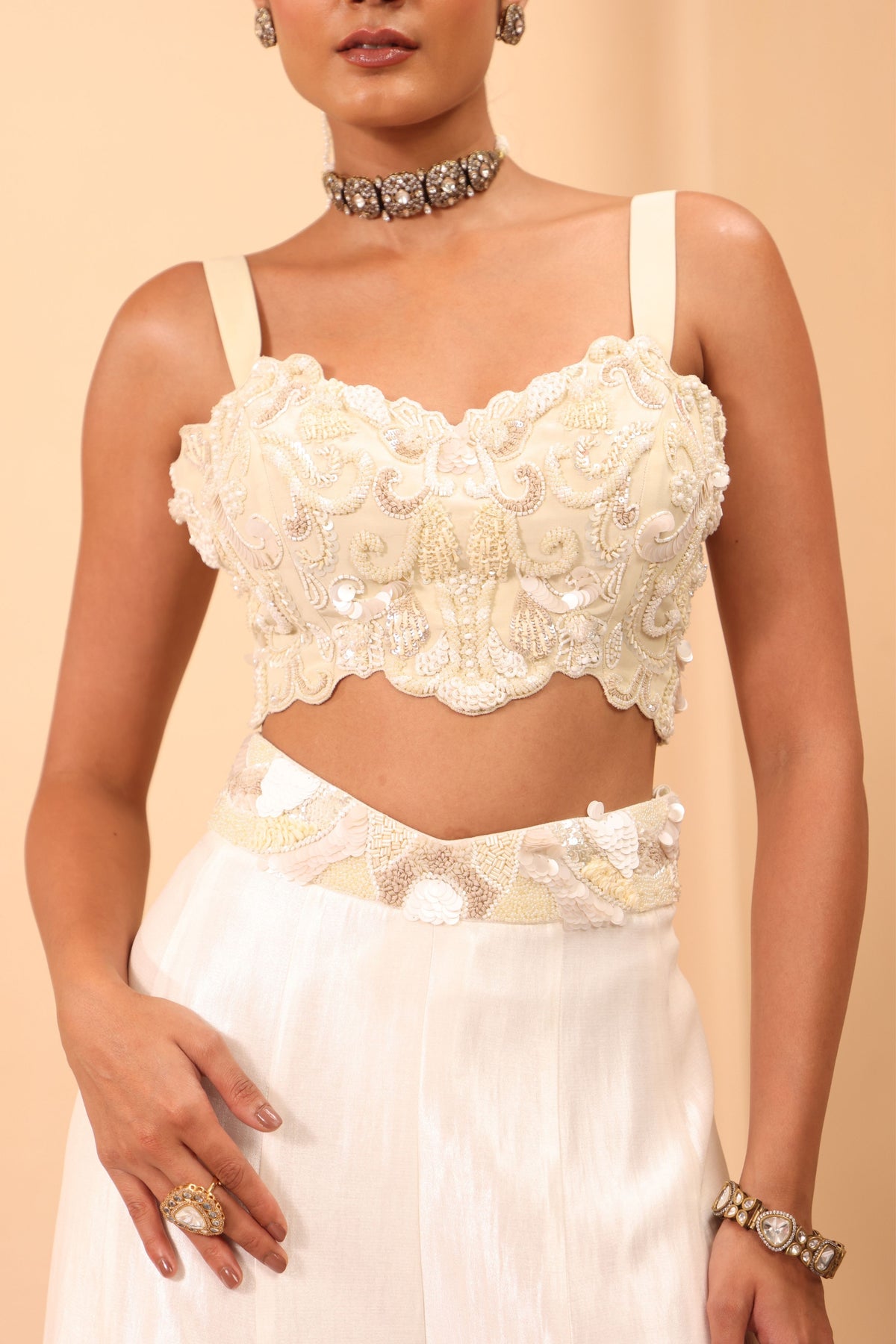 Ivory Sharara Set