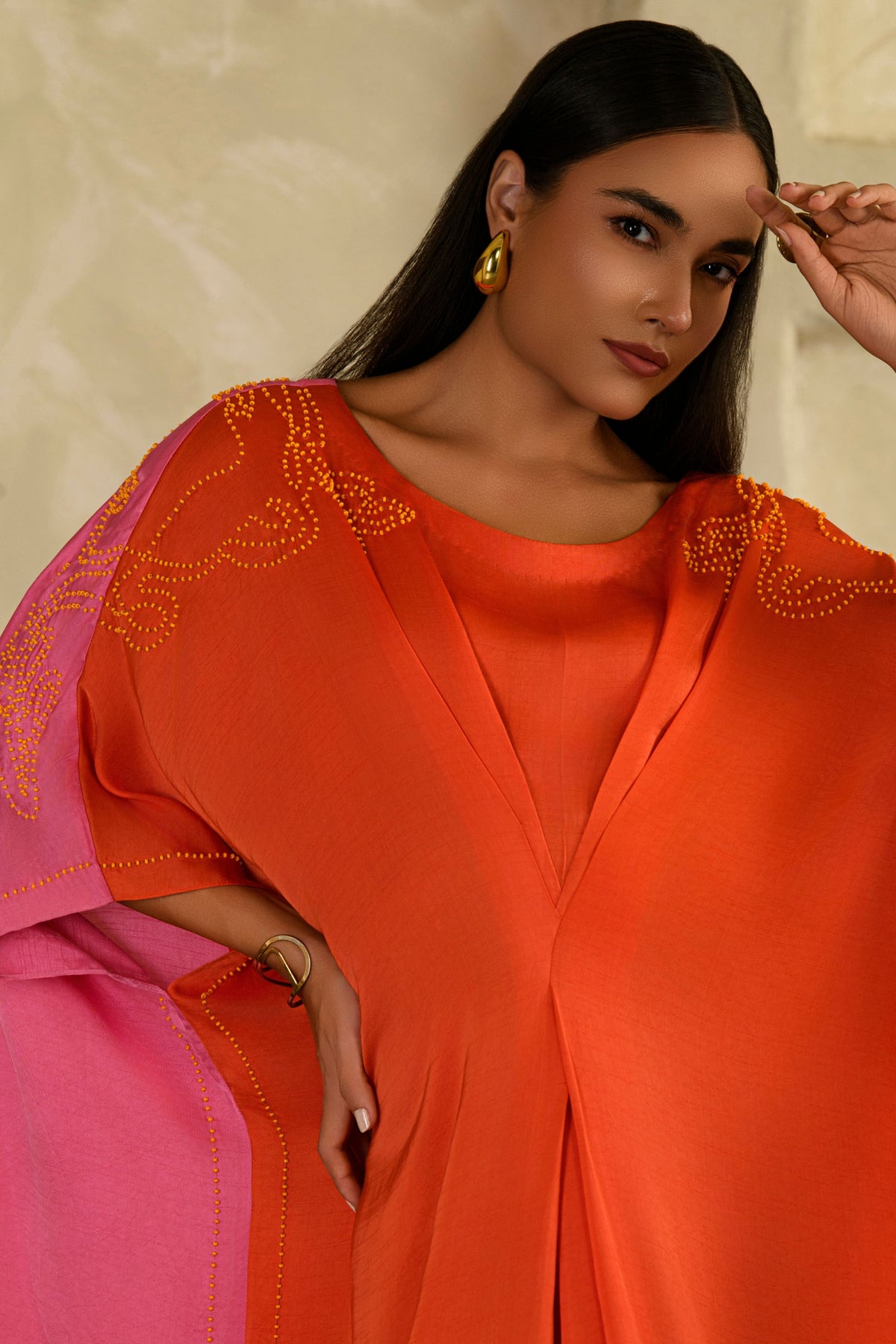 Baawri Colorblock Kaftan Dress
