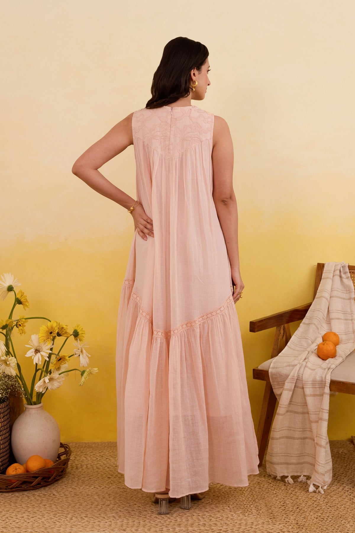 Apricot Bloom Dress