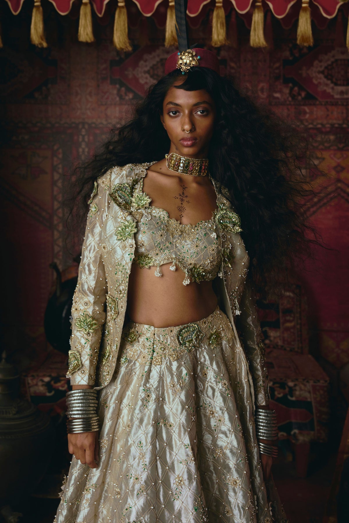 Pearl Gold Lehenga Set