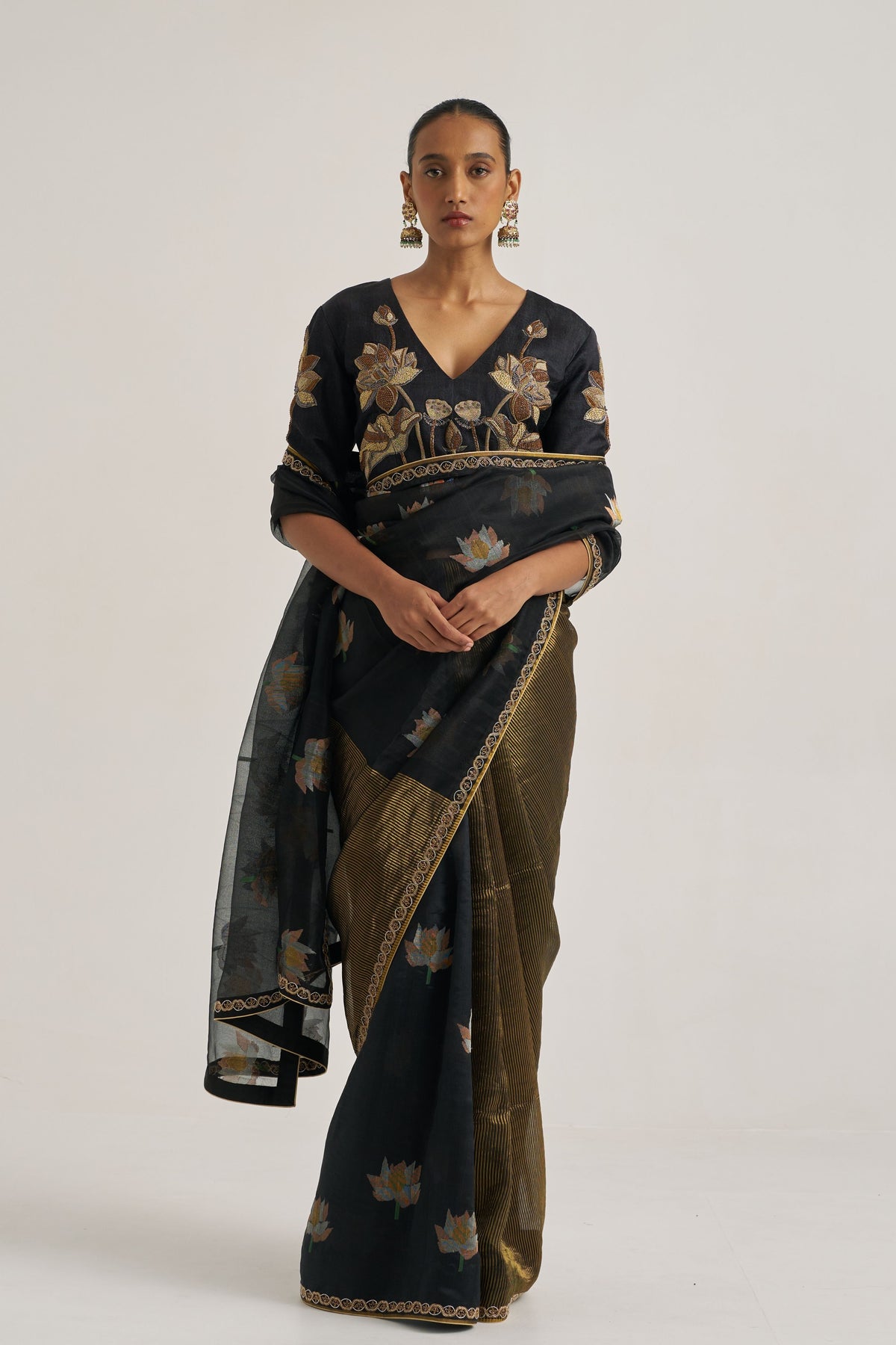 Padma Black Saree