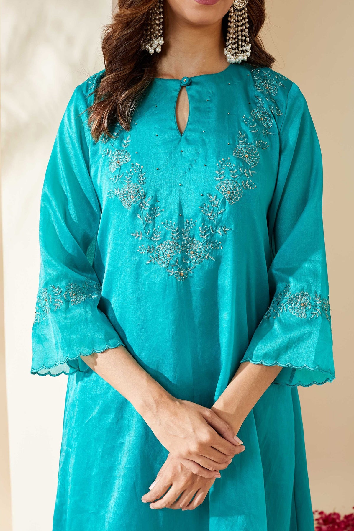 Turquoise Ruksaar Kurta Set