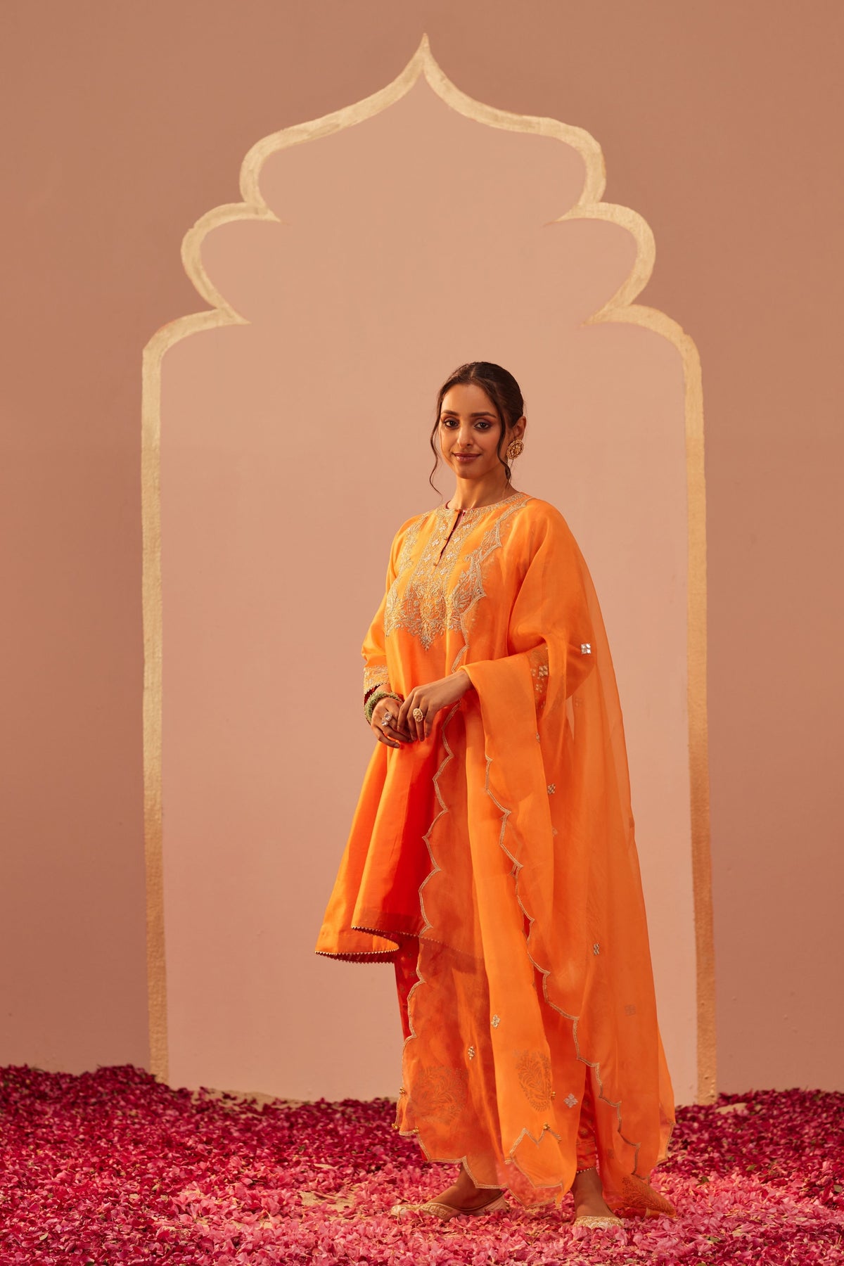 Aymra Orange Kurta Set