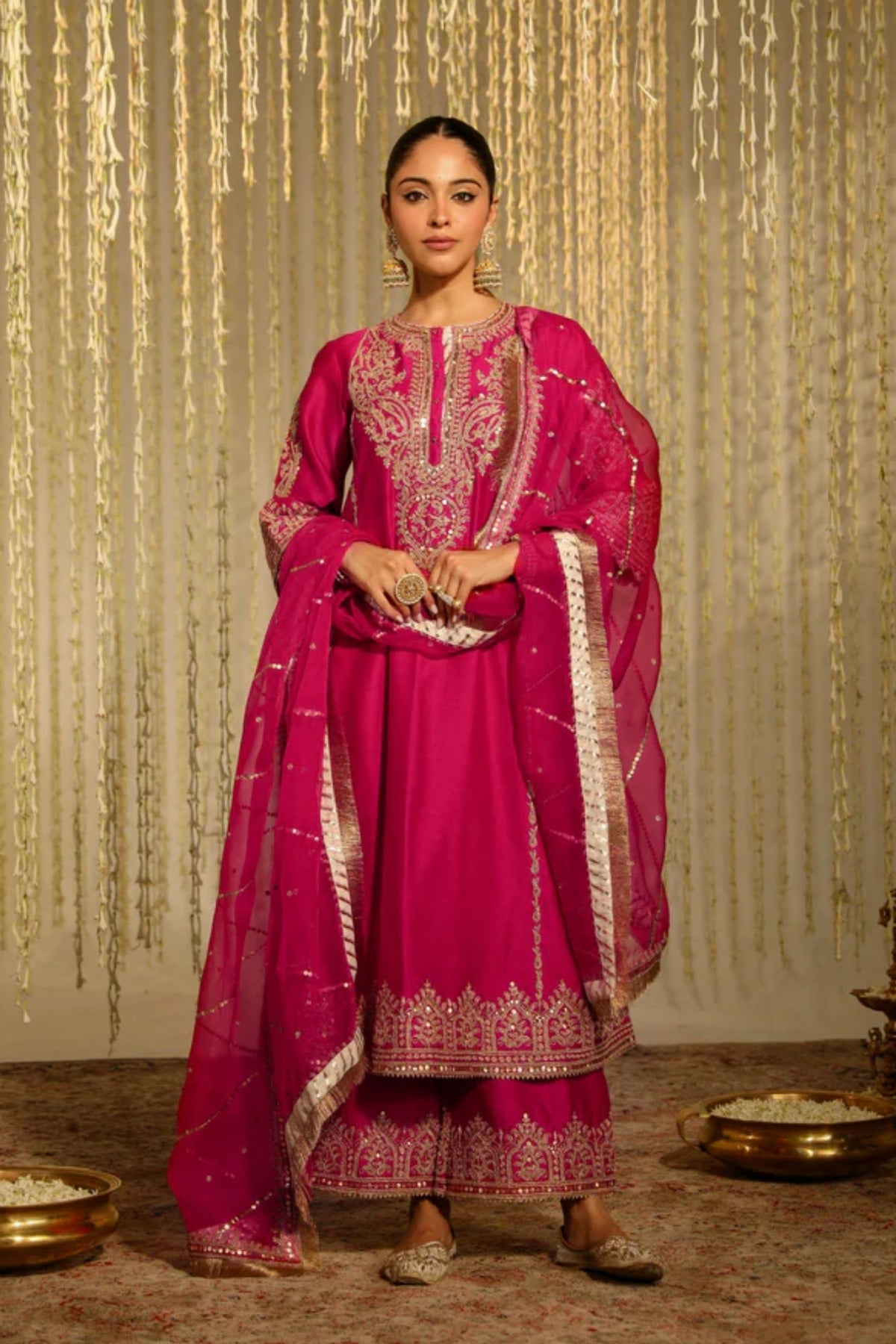 Mahika Hotpink Palazzo Set
