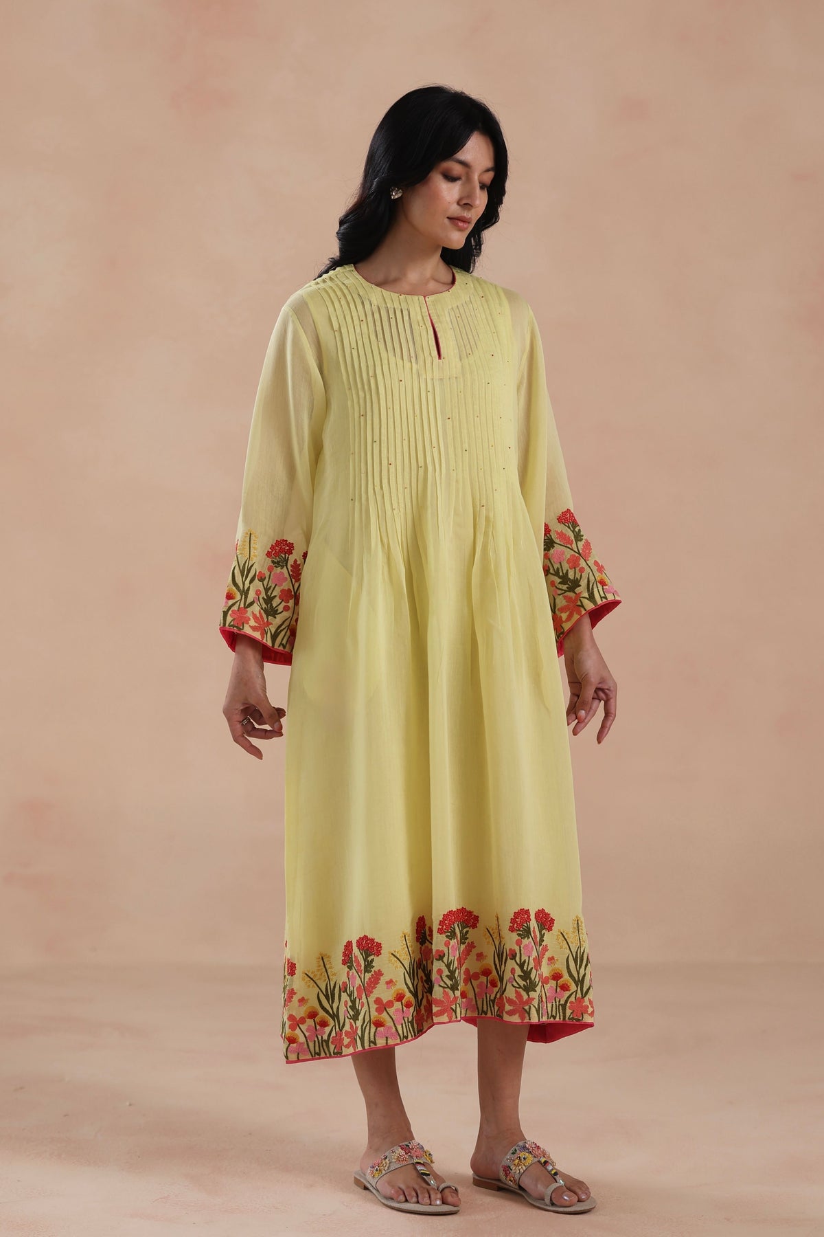 Swara Lemon Kurta Dress