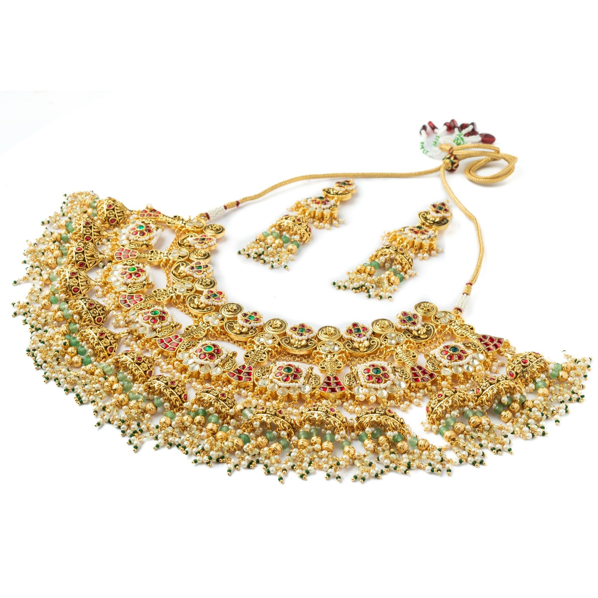 Multicolored Necklace Set With Earrings