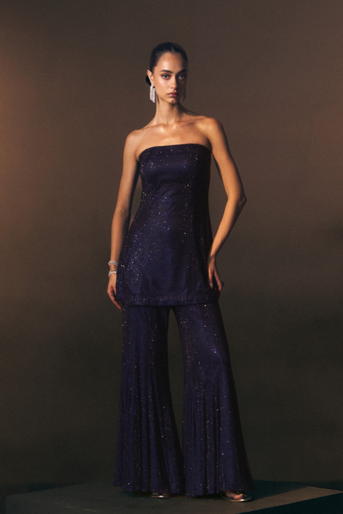 Nocturne Off-Shoulder Sharara Set