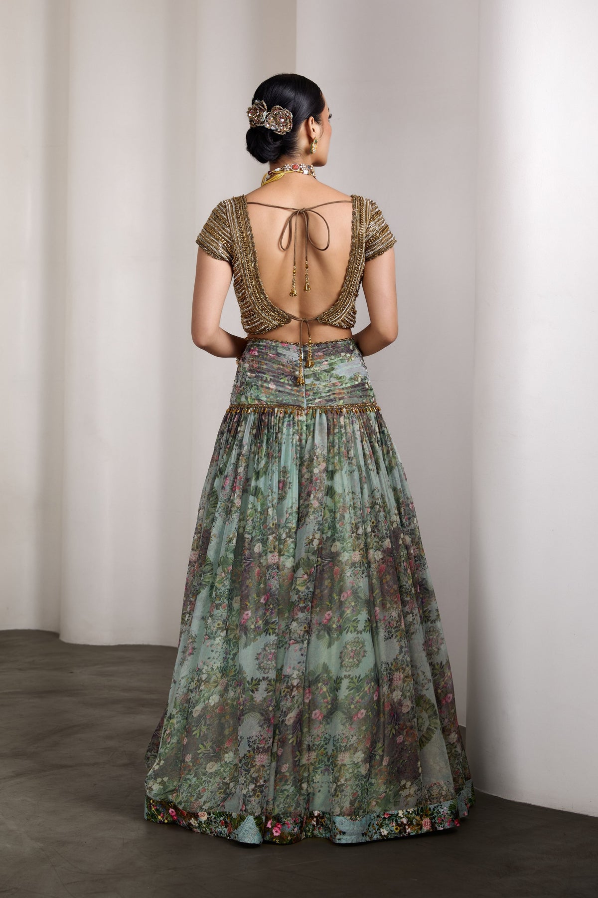 Paisley Ice Blue Lehenga Set