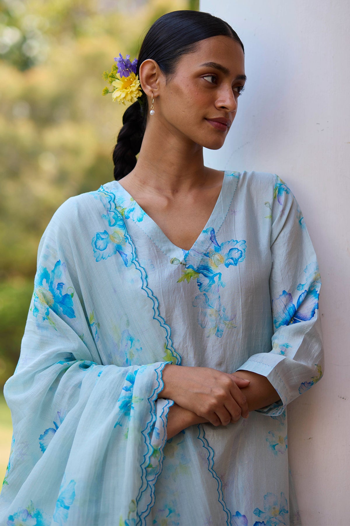 Dawn Poppy Blue Kurta Set