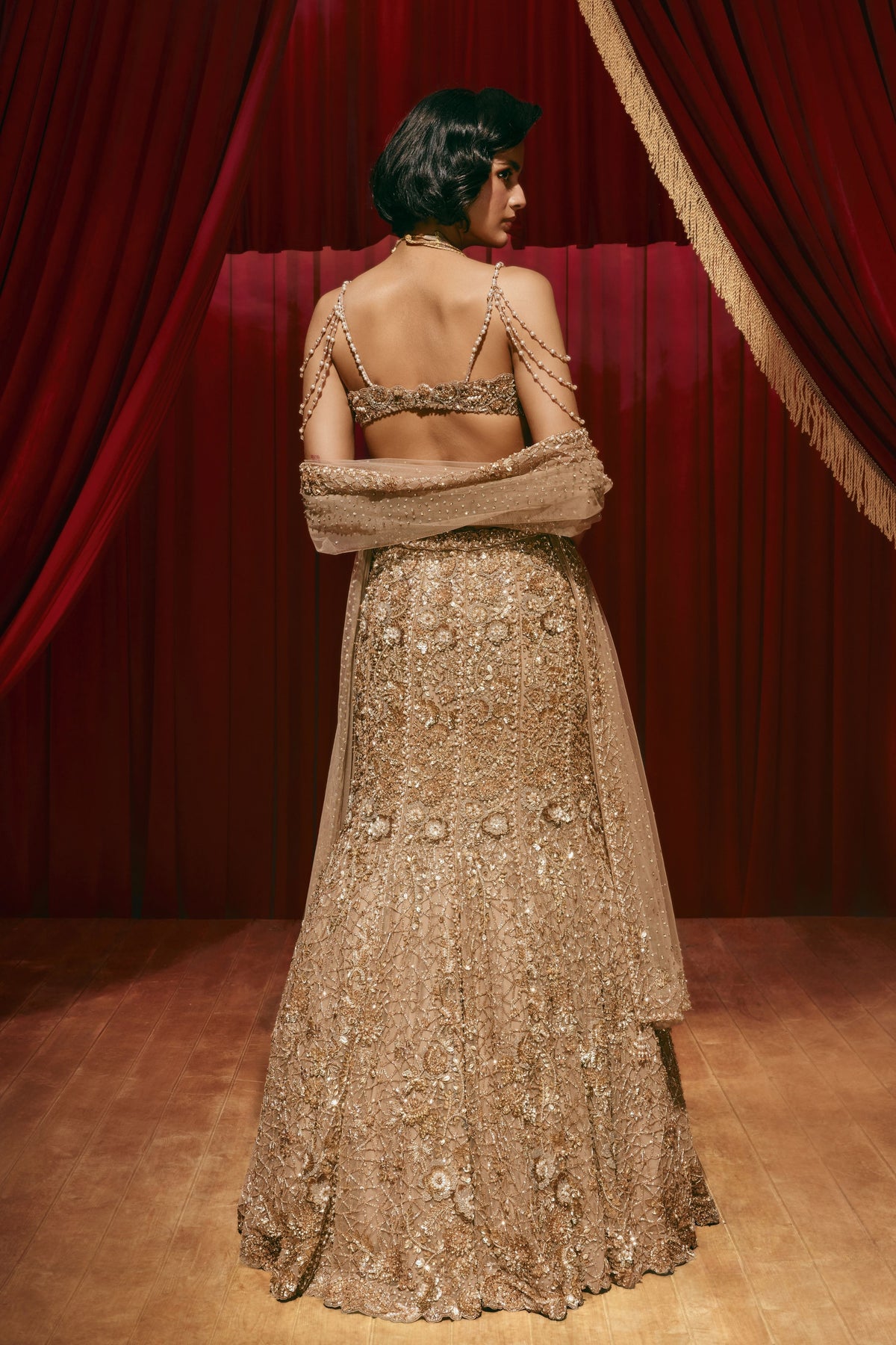Eliza Rose Gold Lehenga Set