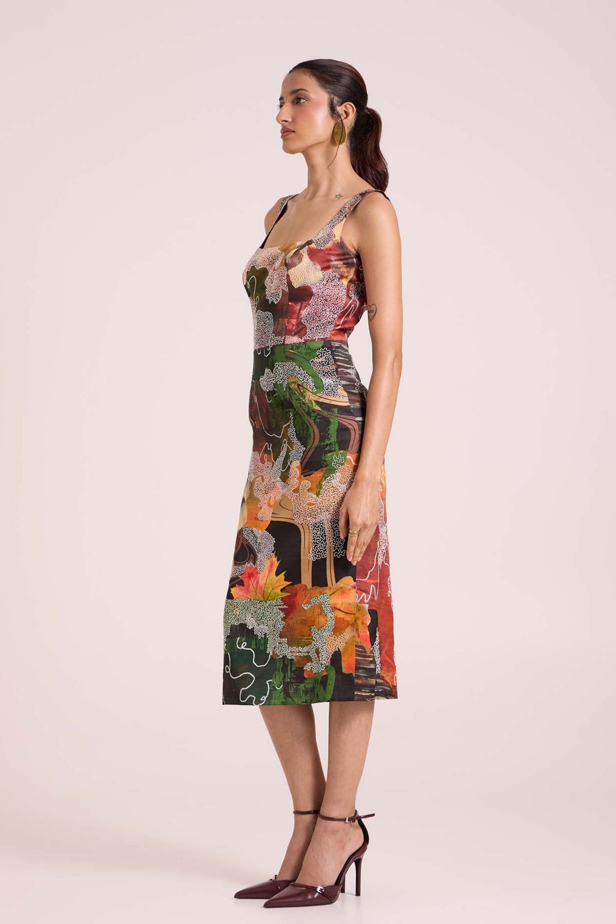 Demeter Embroidered Midi Dress