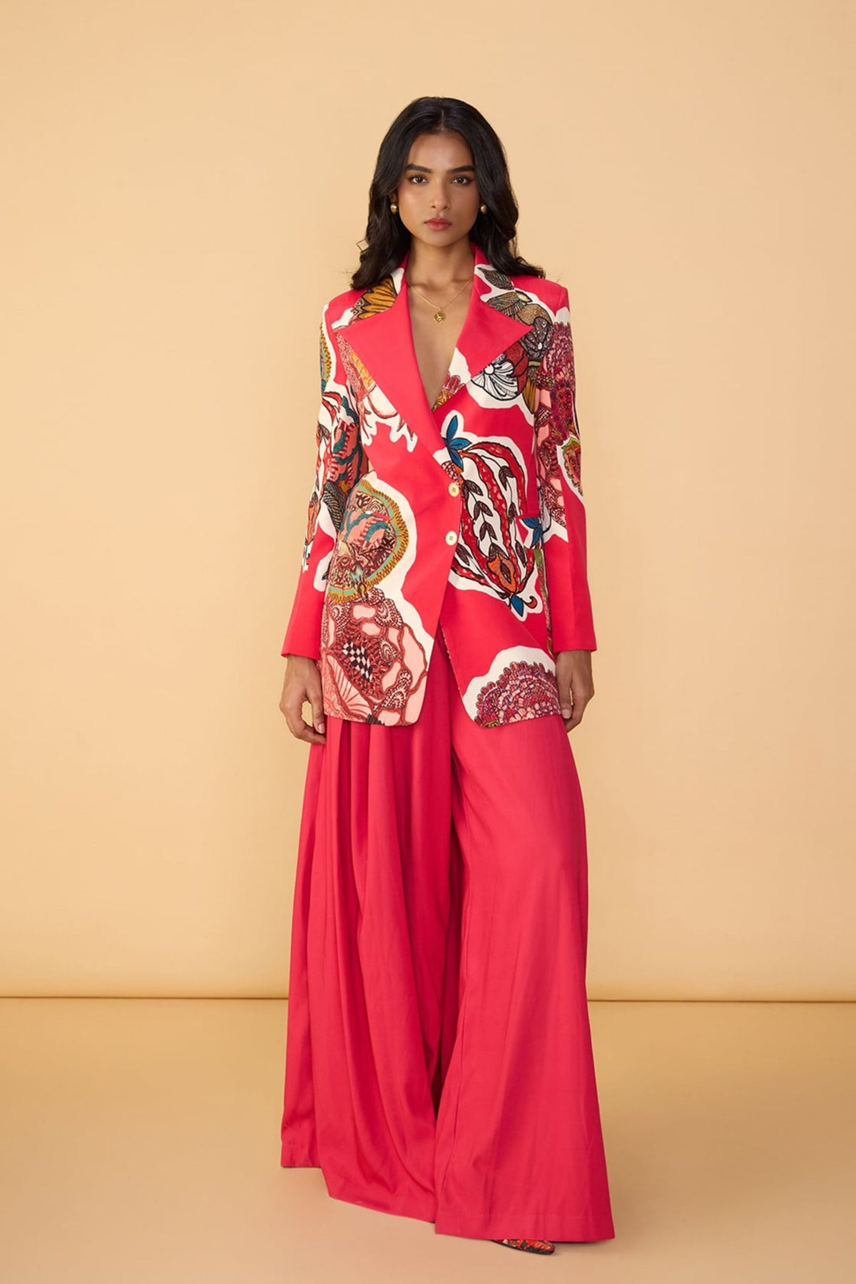 Solid Raspberry Palazzo