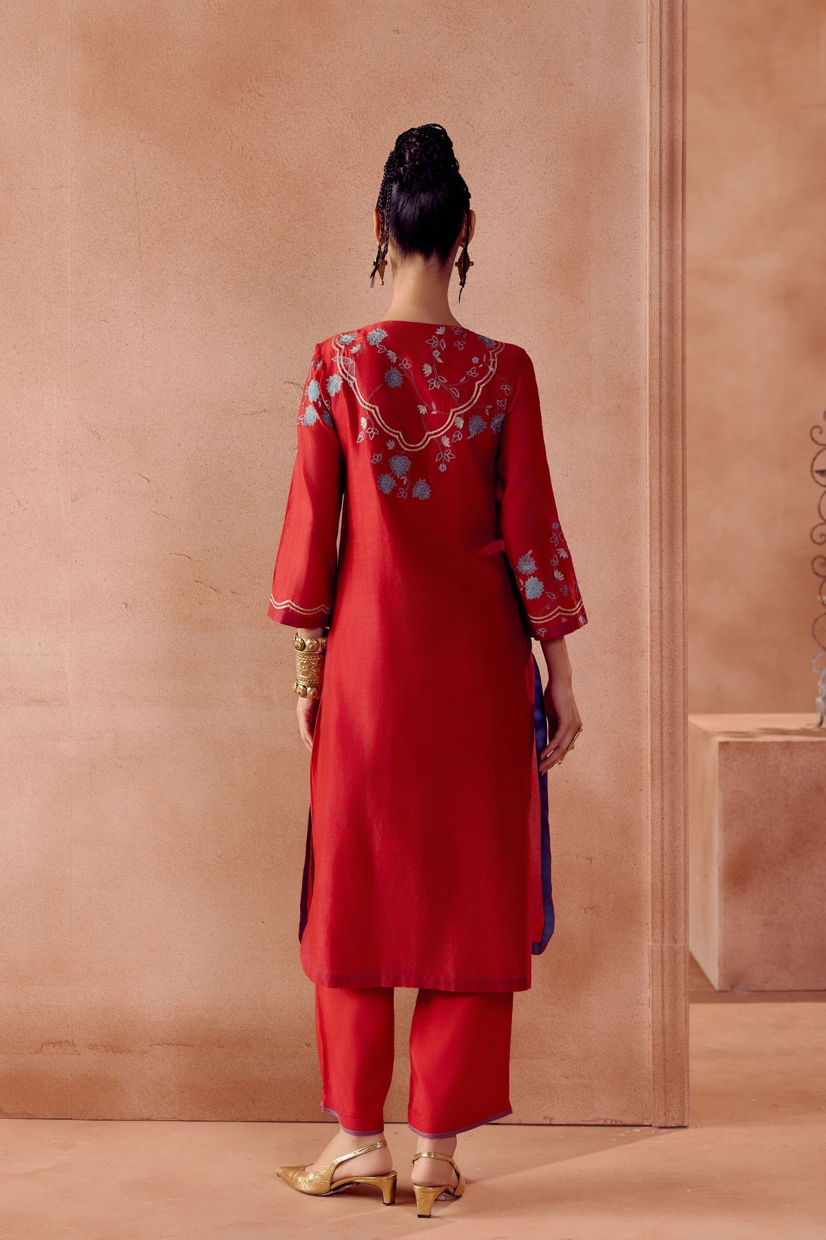 Red Kurta Set