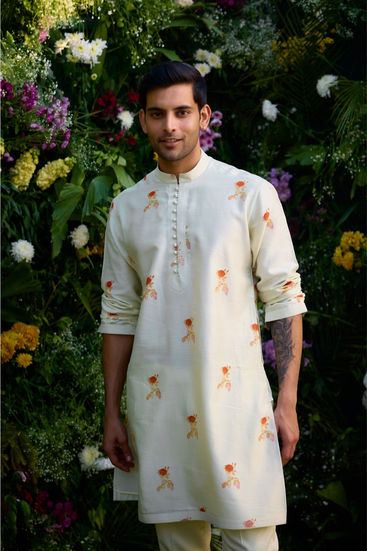 Winter White Waist Coat set