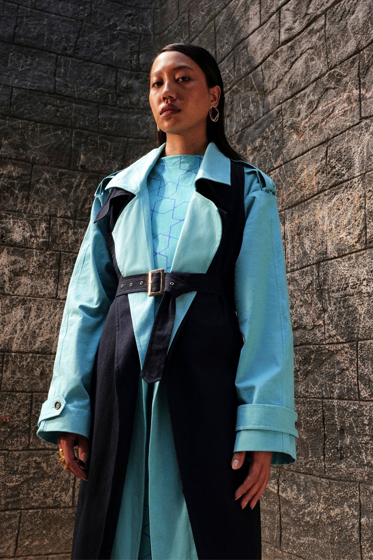 The Layered Trench in Shades of Charcoal