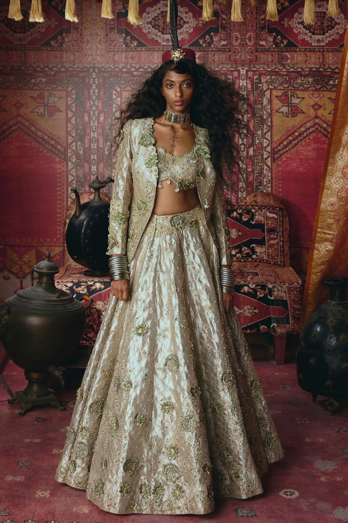 Pearl Gold Lehenga Set